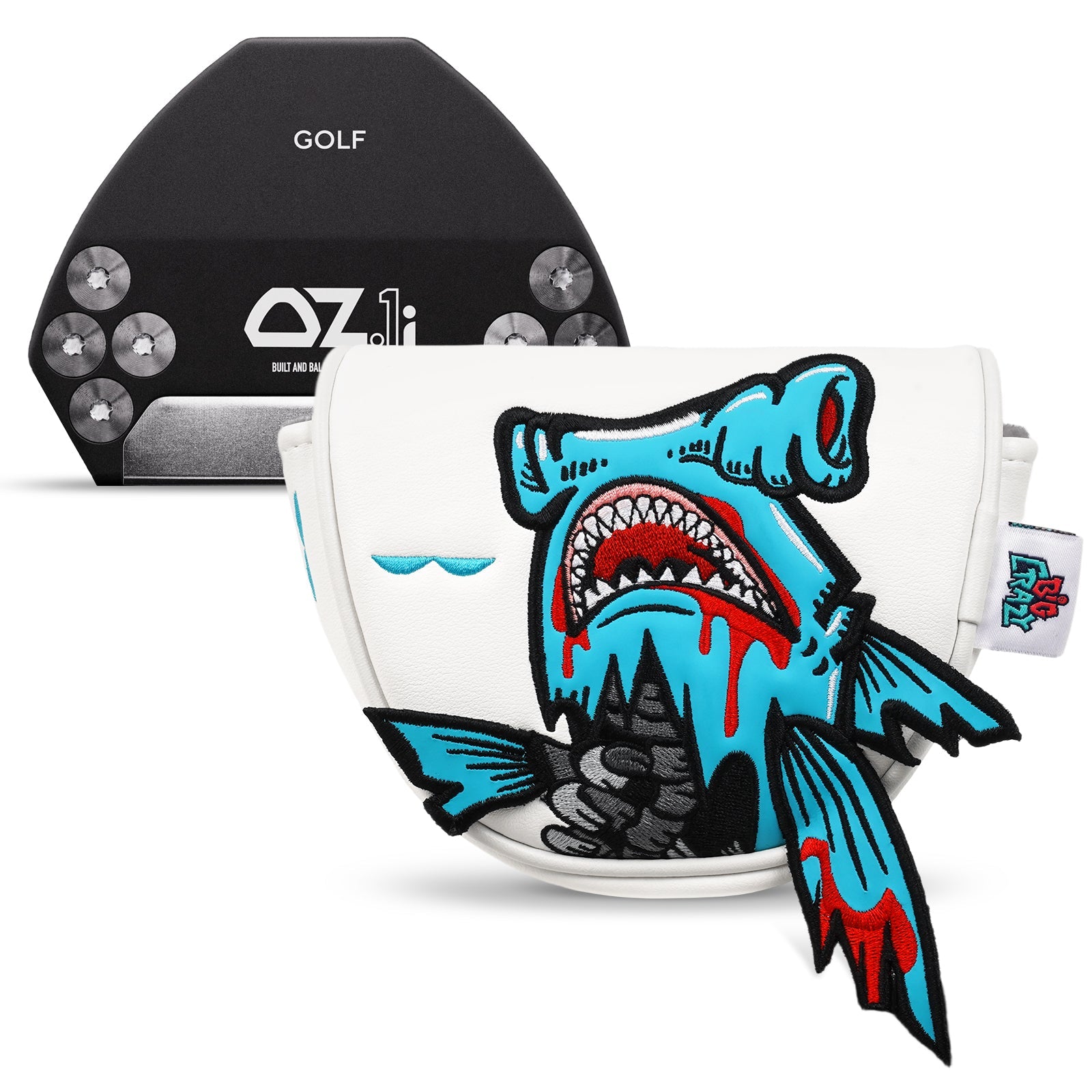 White PU Monster Fish Putter Head Cover