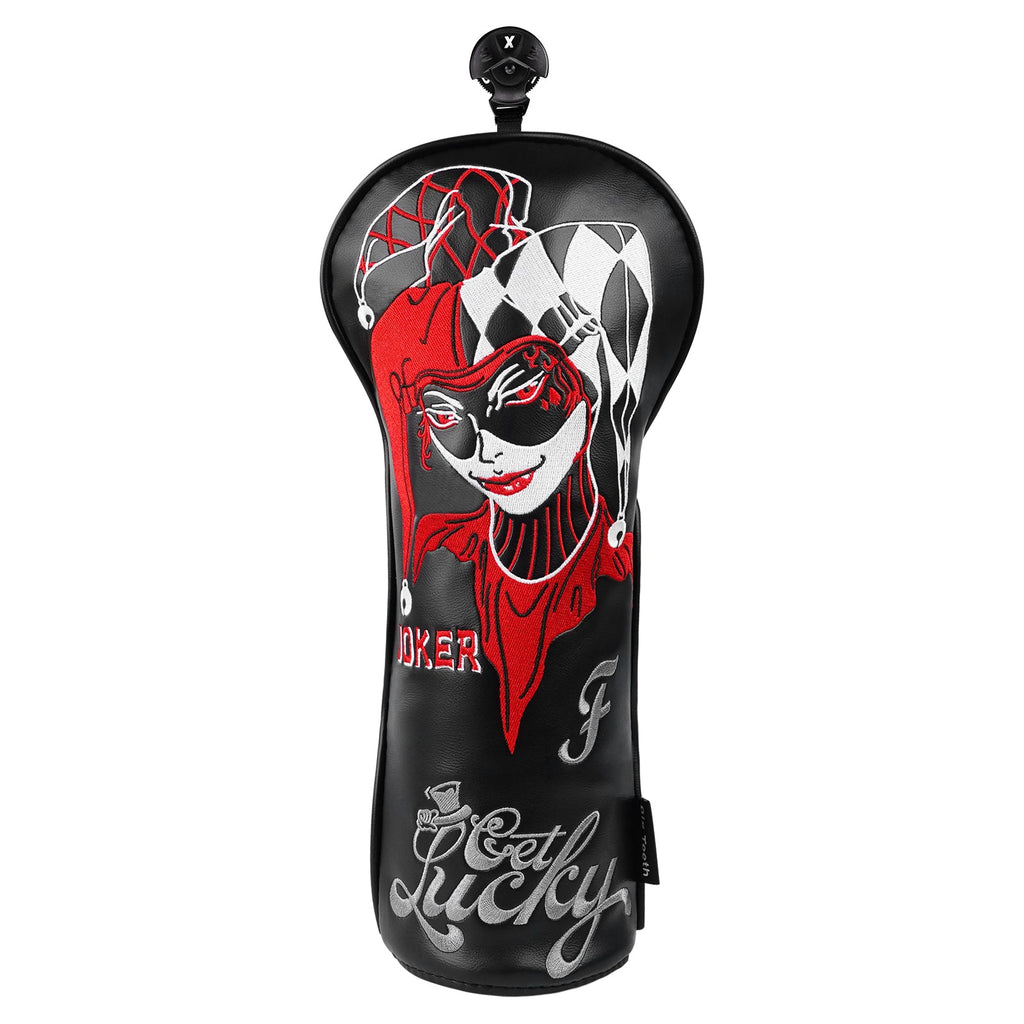 Black Joker Clown Female Wood Golf Headcovers