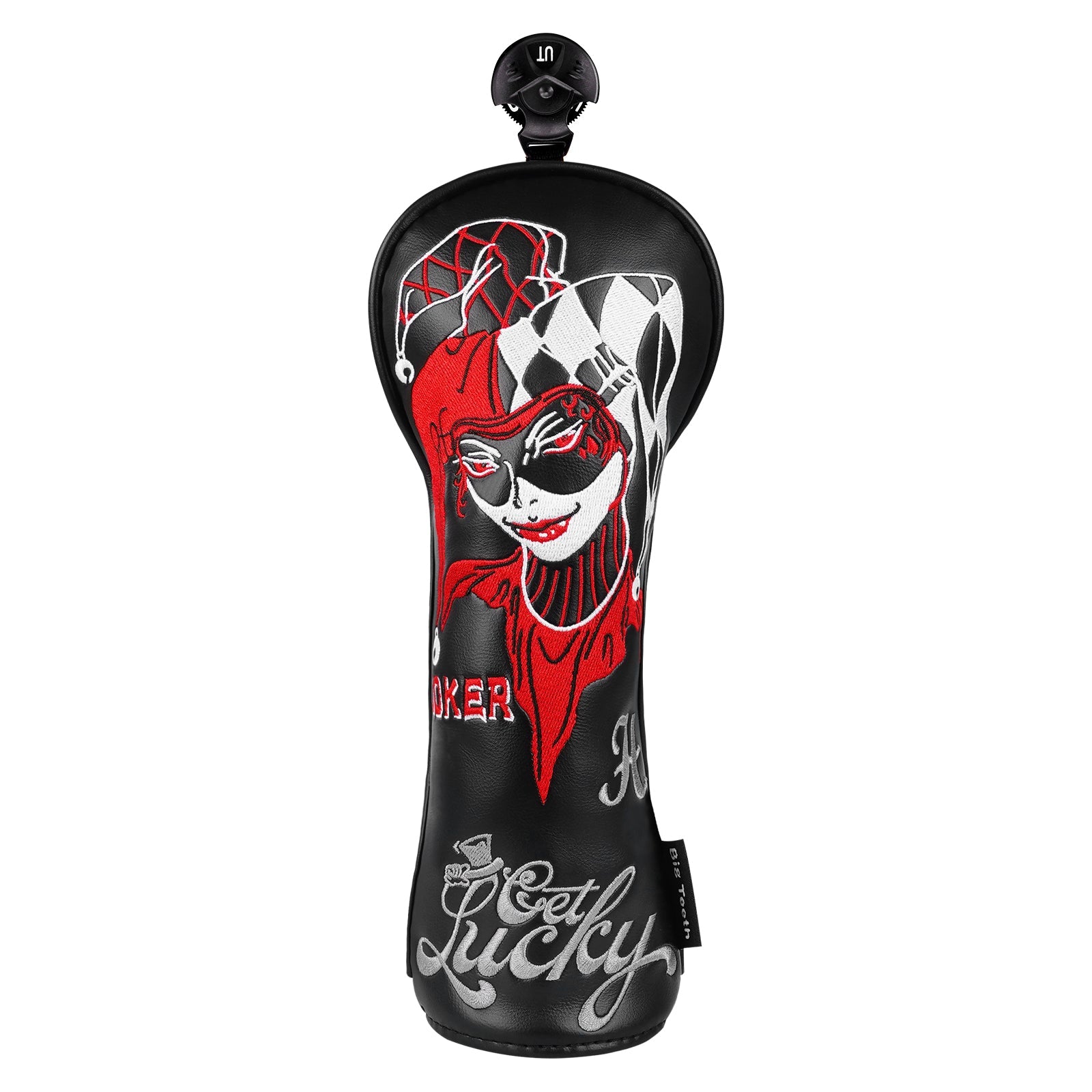 Black Joker Clown Female Wood Golf Headcovers
