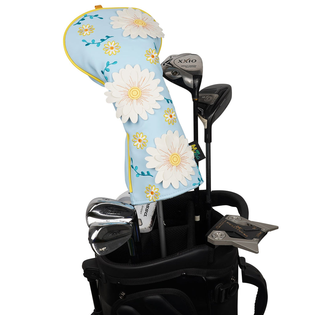 Light Blue Daisy Driver Golf Headcover