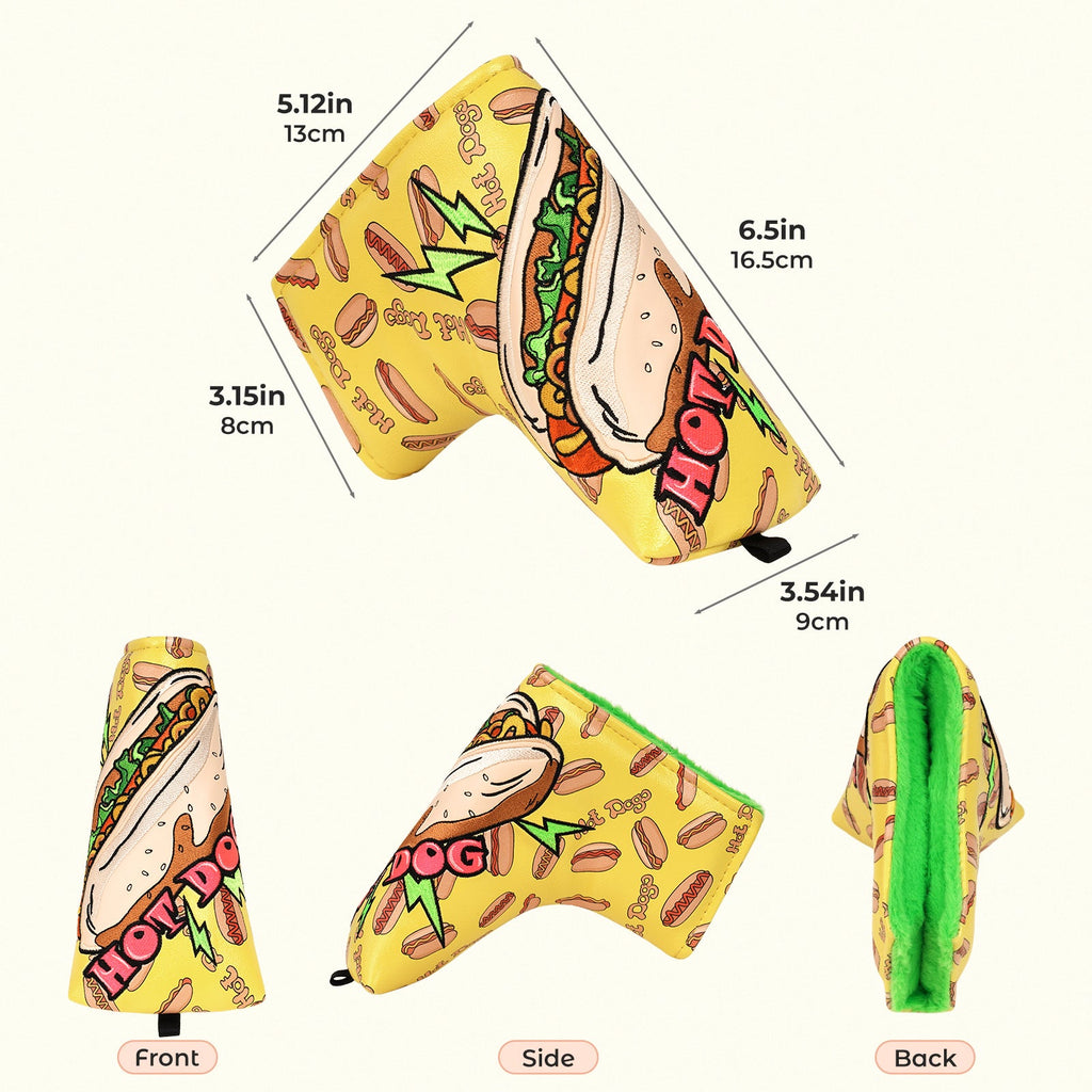 Yellow Hot Dog Golf Putter Headcover