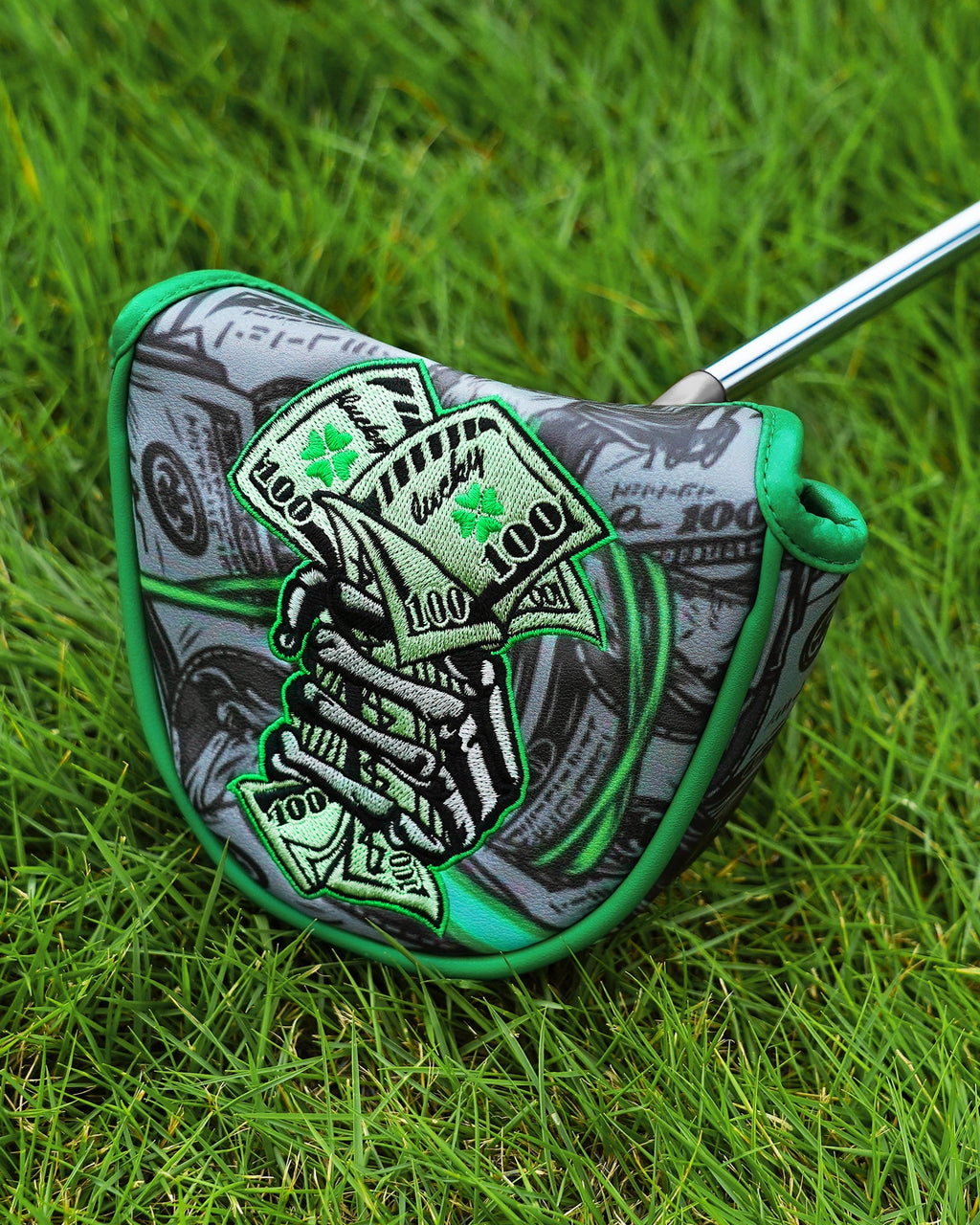 Black Lucky Coin Putter Head Cover