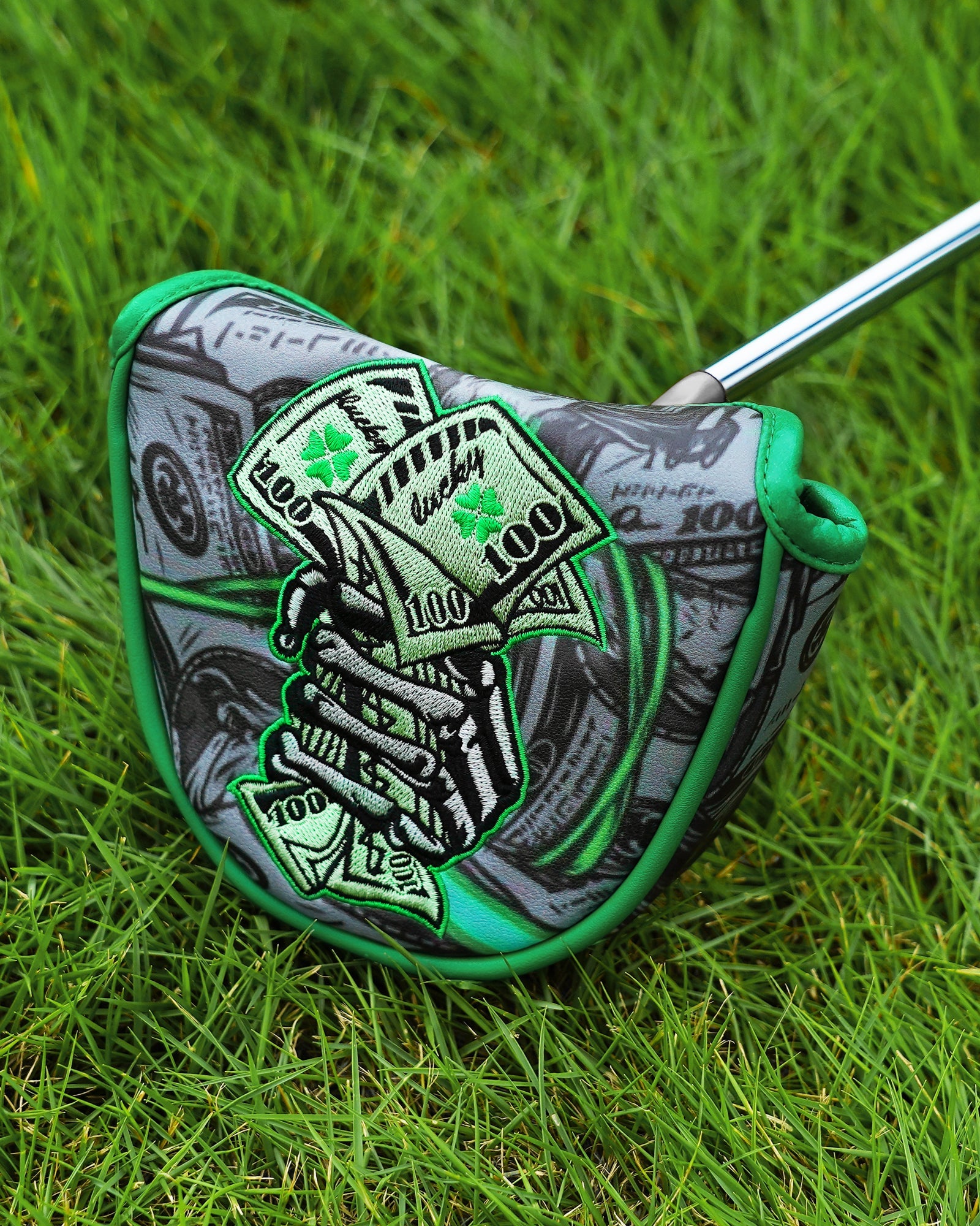 Black Lucky Coin Putter Head Cover