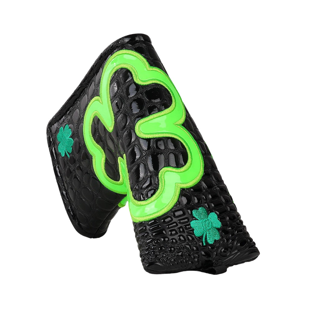Fluorescent Lucky Clover Crocodile Blade Putter Cover