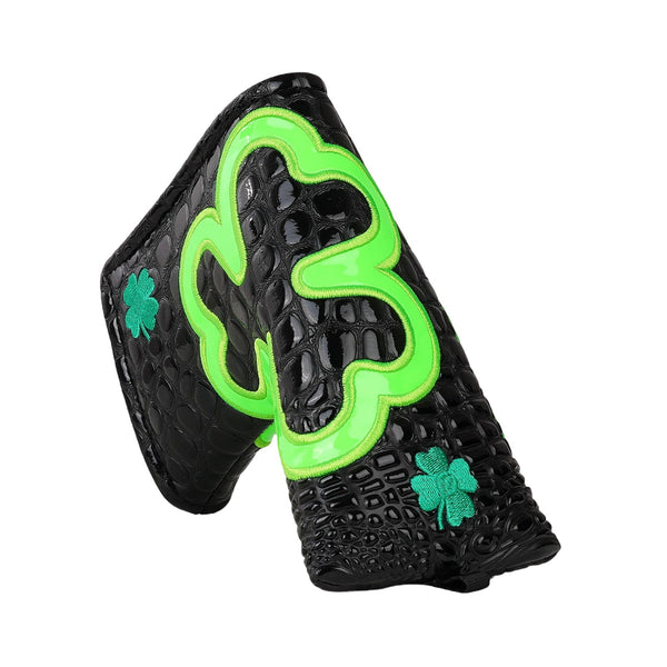 Fluorescent Lucky Clover Crocodile Blade Putter Cover