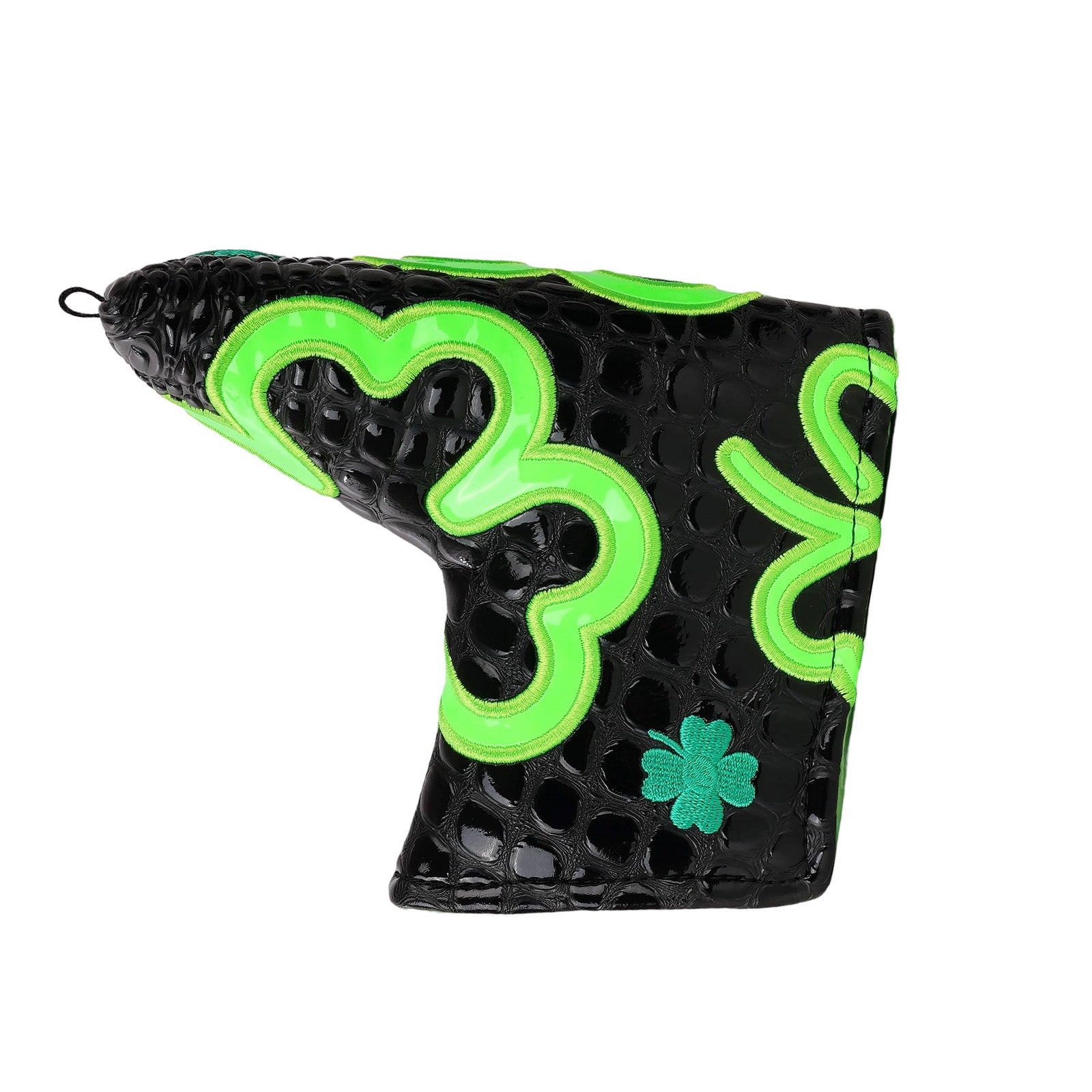 Fluorescent Lucky Clover Crocodile Blade Putter Cover