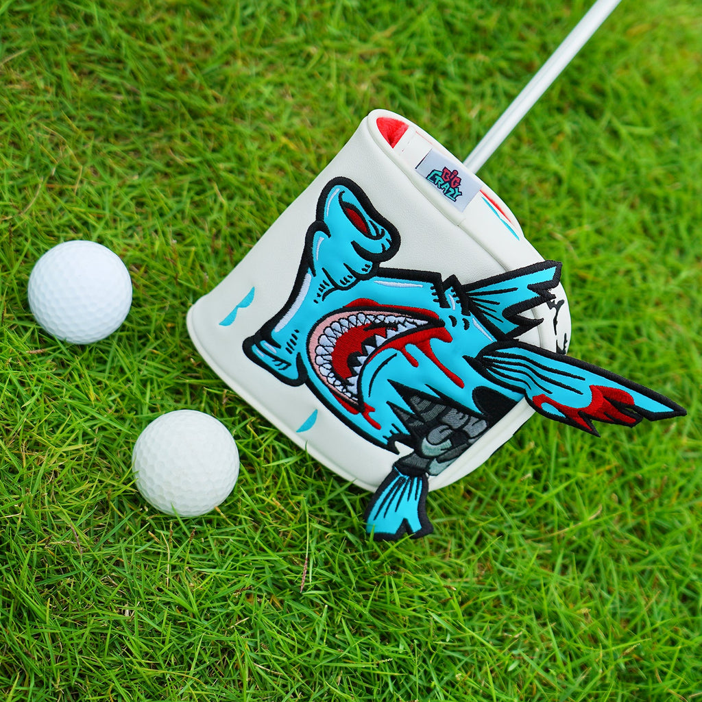 White PU Monster Fish Putter Head Cover