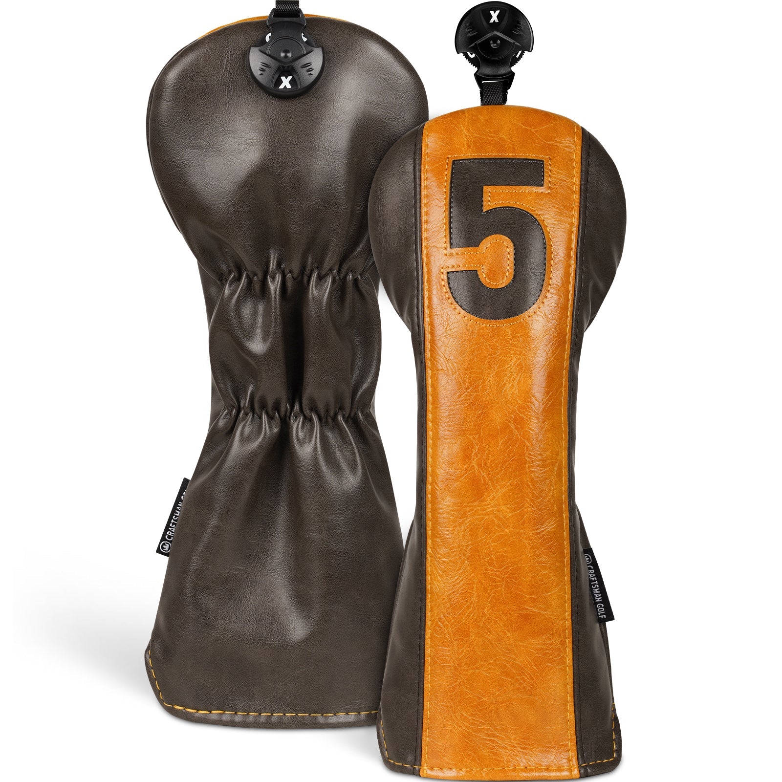 Brown& Grey Driver Golf Head Cover Set
