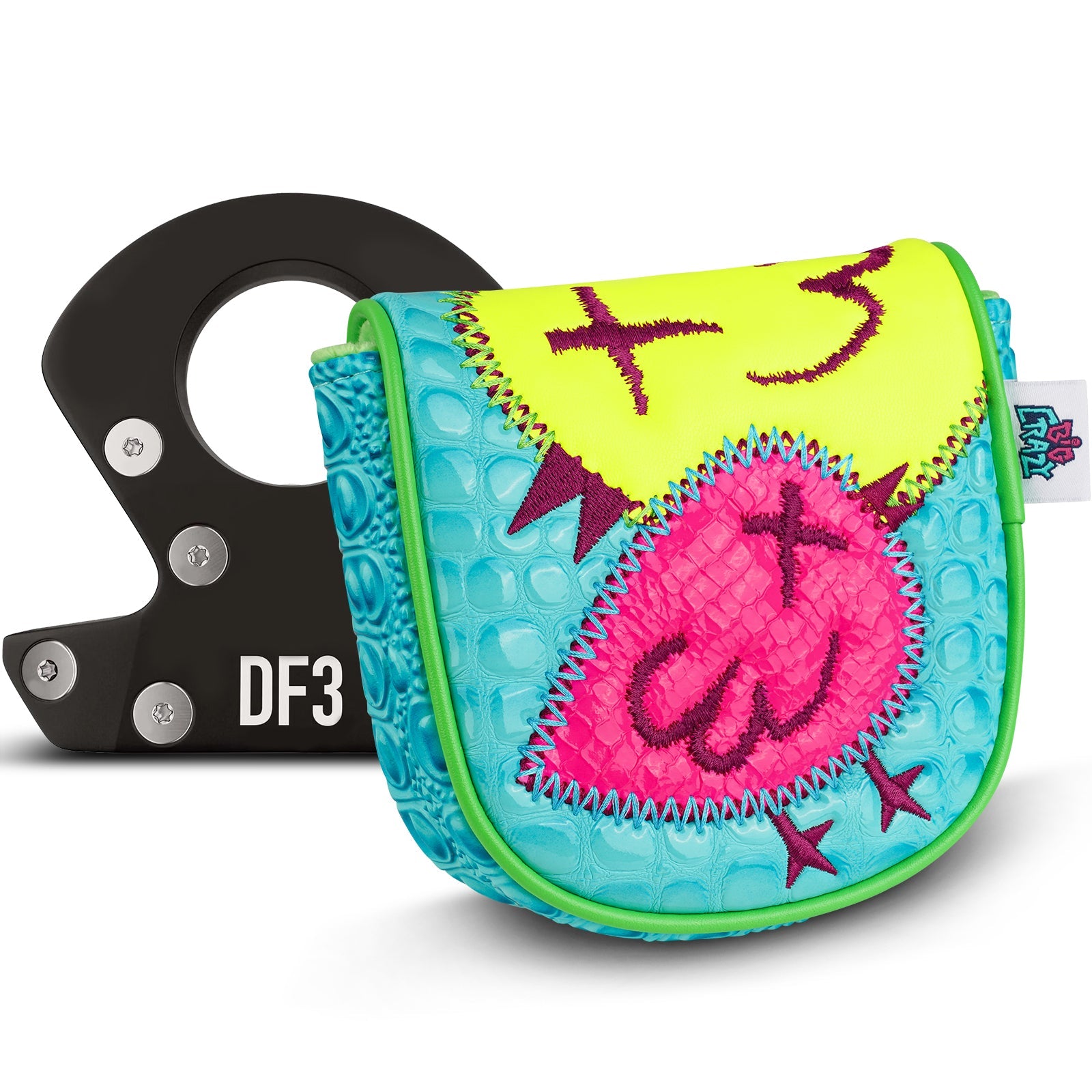 Blue Crocodile Graffiti Bird Driver Golf Headcover