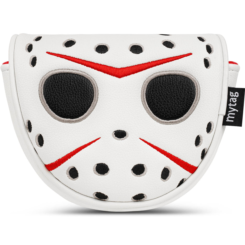 White PU Mask Putter Head Cover