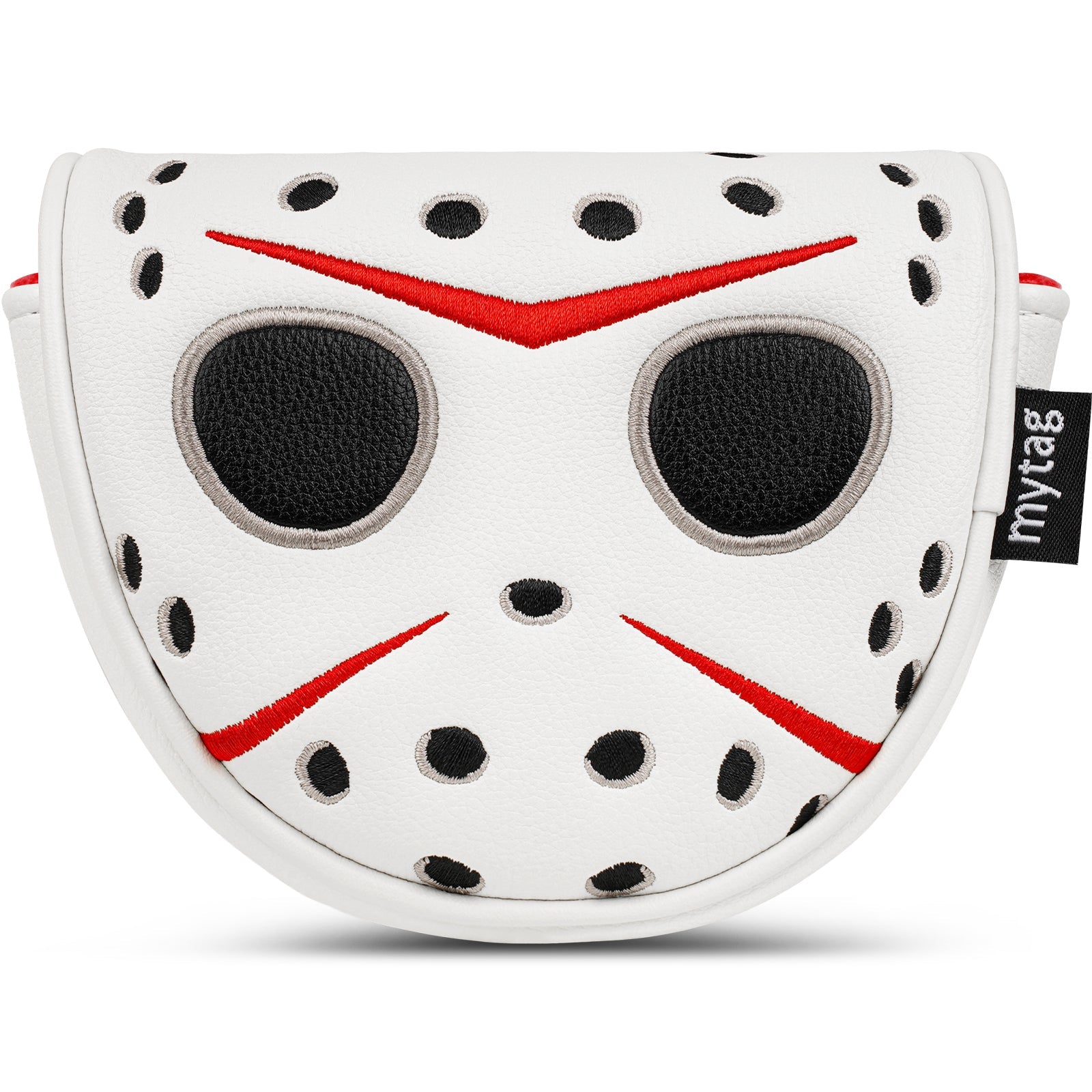 White PU Mask Putter Head Cover