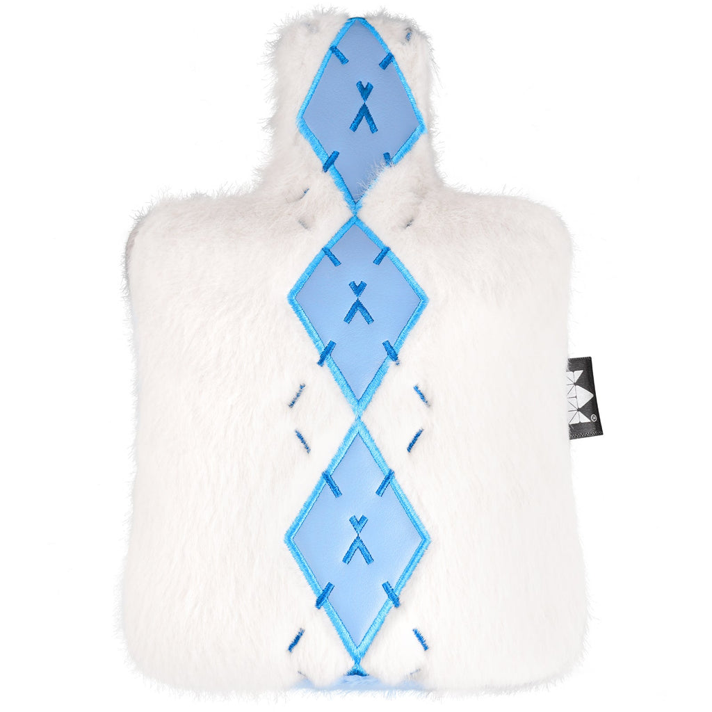Elegant Blue & White Rhombus Square Mallet Putter Cover