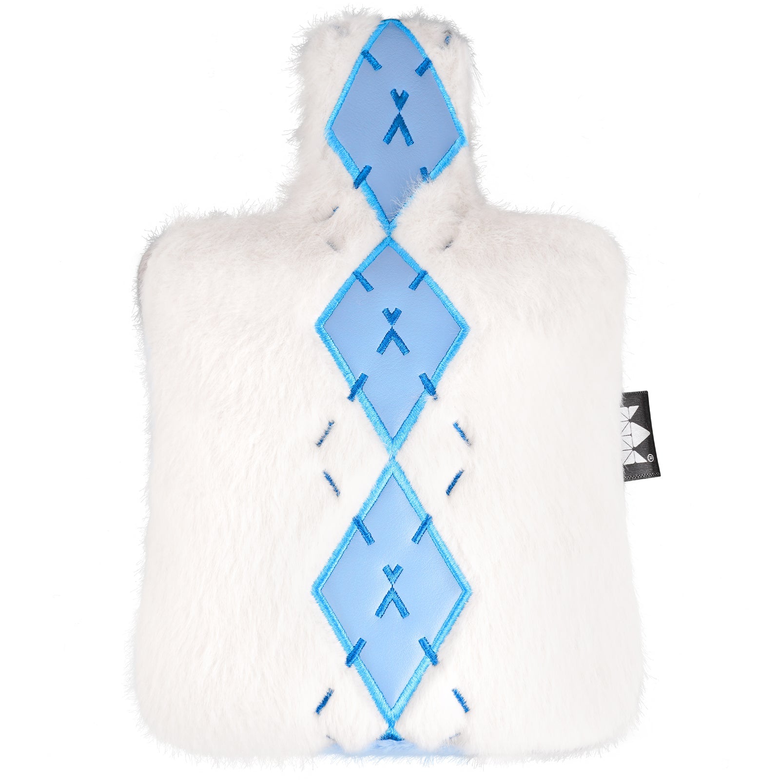 Elegant Blue & White Rhombus Square Mallet Putter Cover