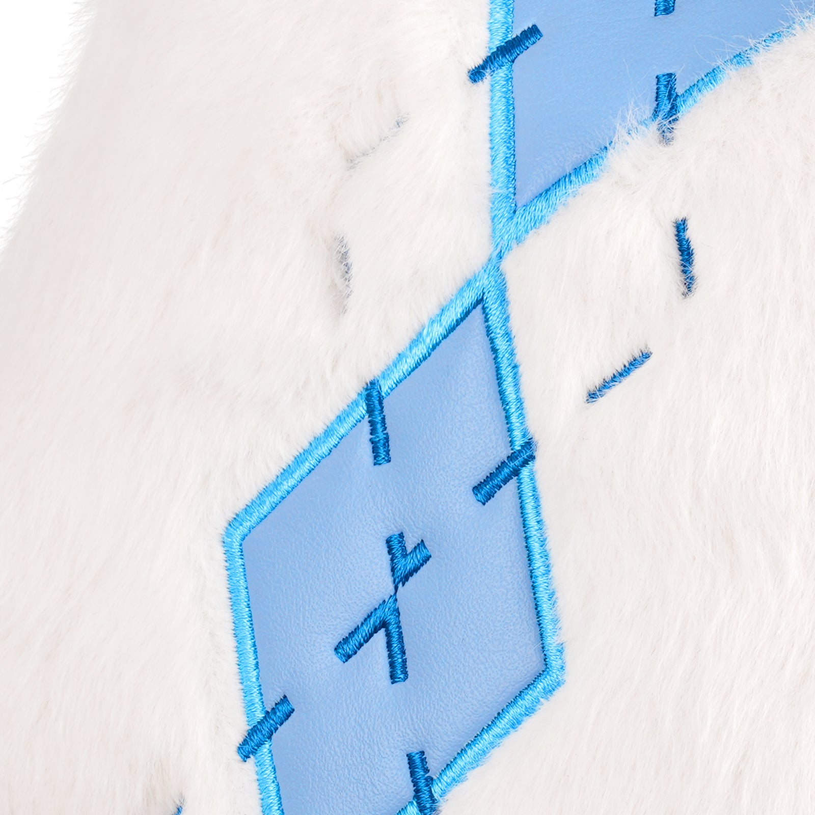 Elegant Blue & White Rhombus Square Mallet Putter Cover