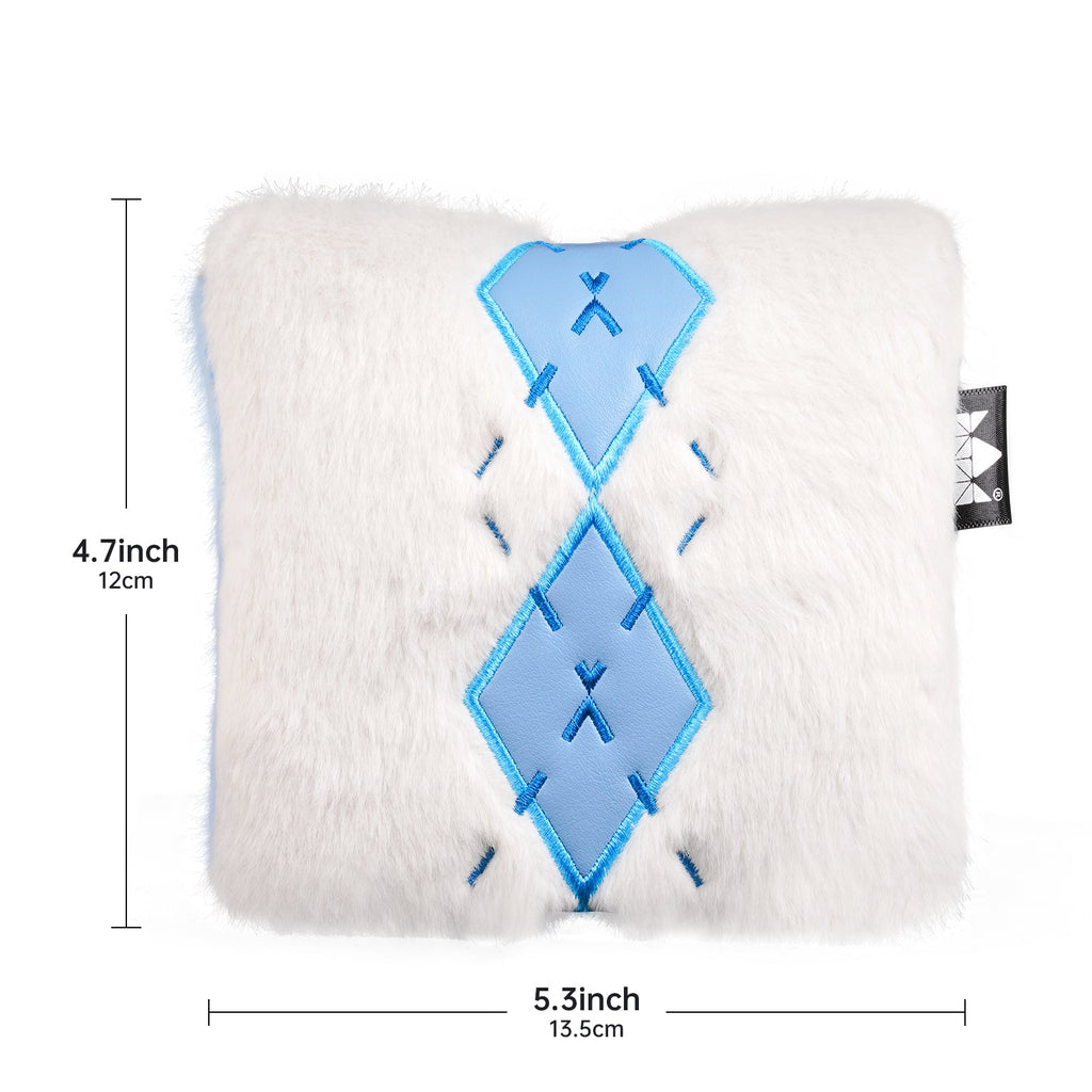 Elegant Blue & White Rhombus Square Mallet Putter Cover