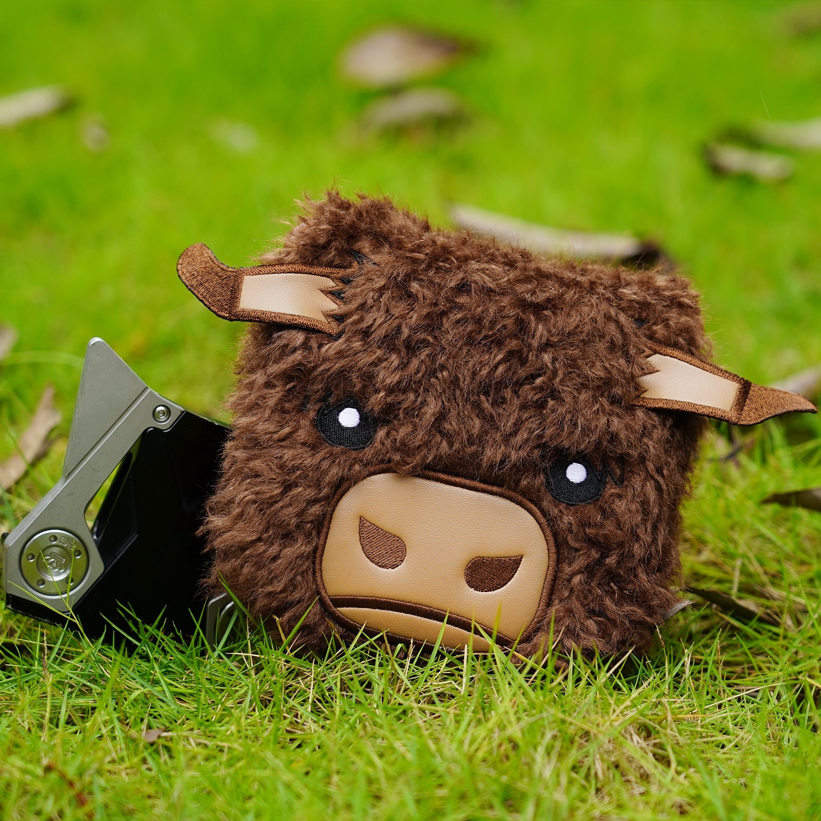 Brown Highland Cow Square Putter Golf Headcover