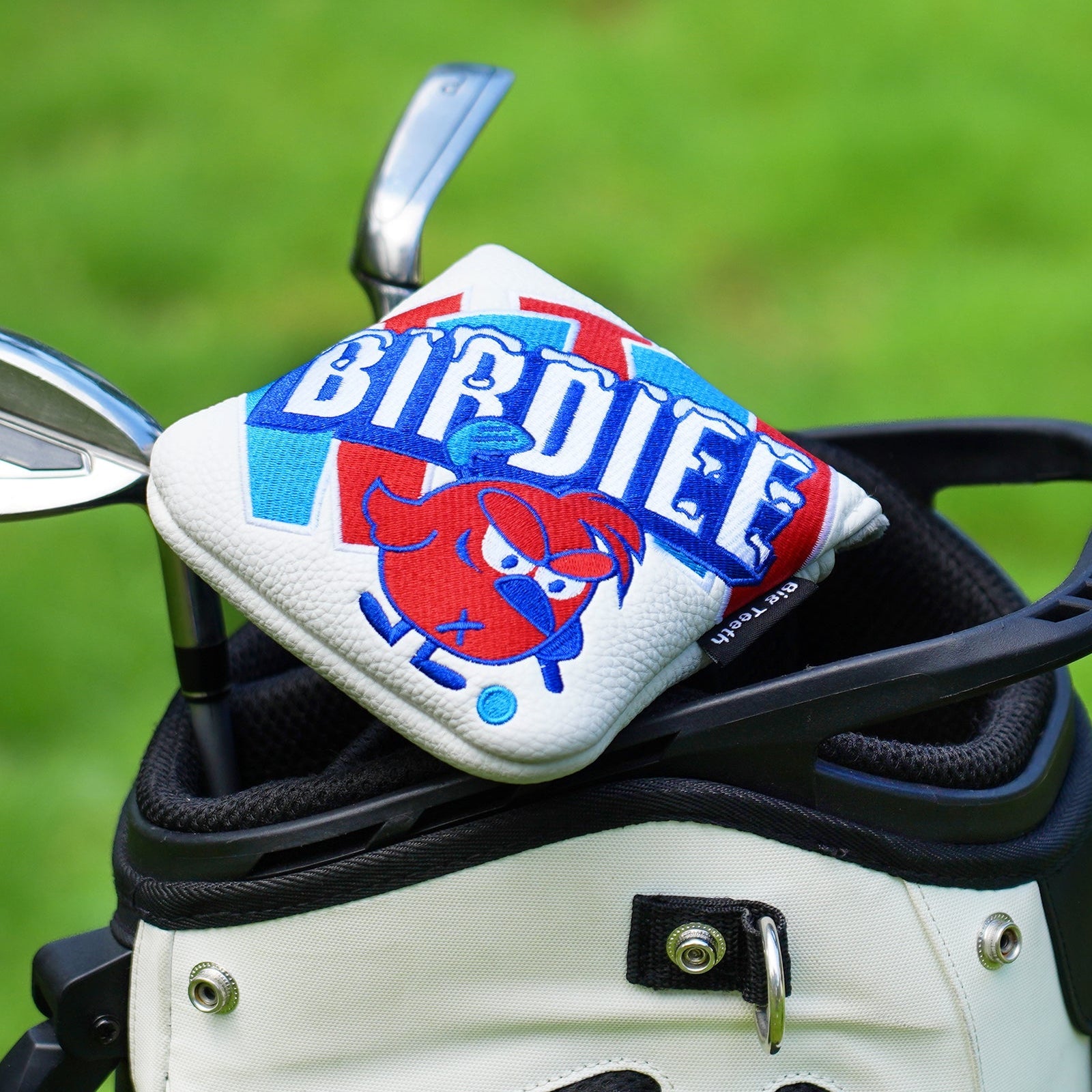 White PU Bird Milkshake Putter Golf Head Cover