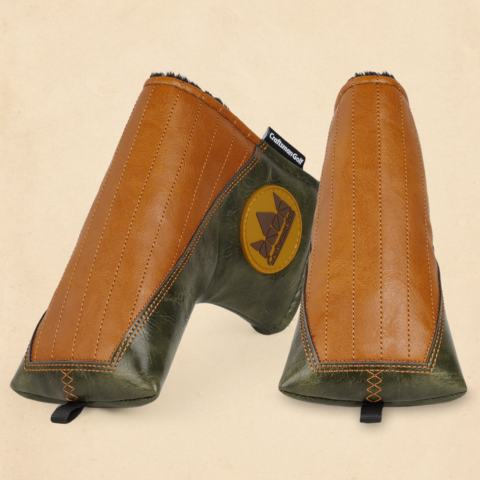Retro Green Putter Golf Head Cover