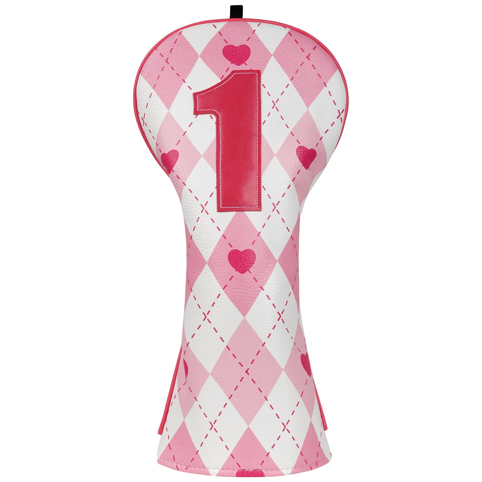 Diamond-Patterned Heart Driver Golf Headcover