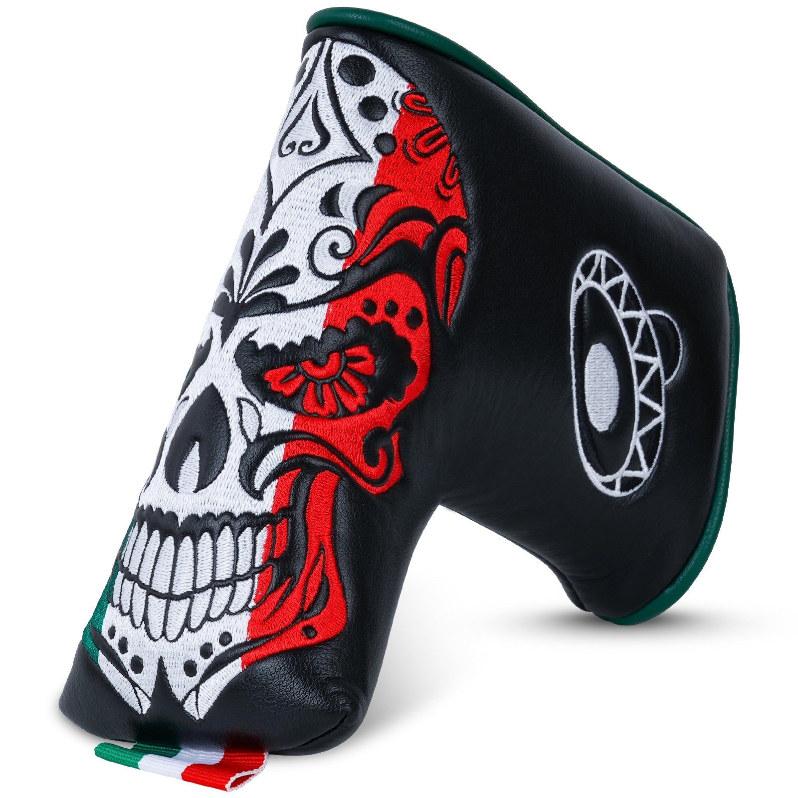 Black Mexican Day of the Dead Putter Golf Head Cover