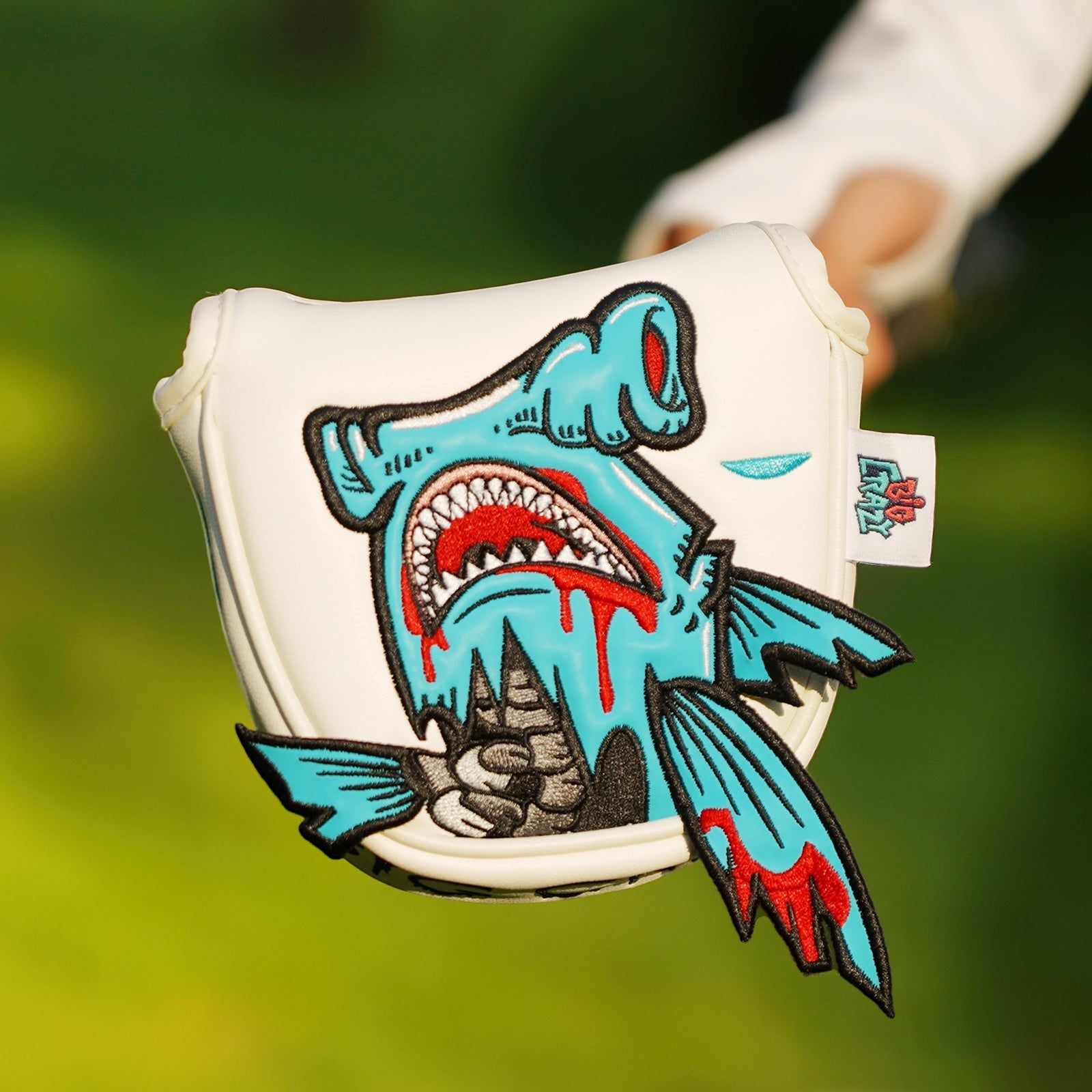 White PU Monster Fish Putter Head Cover