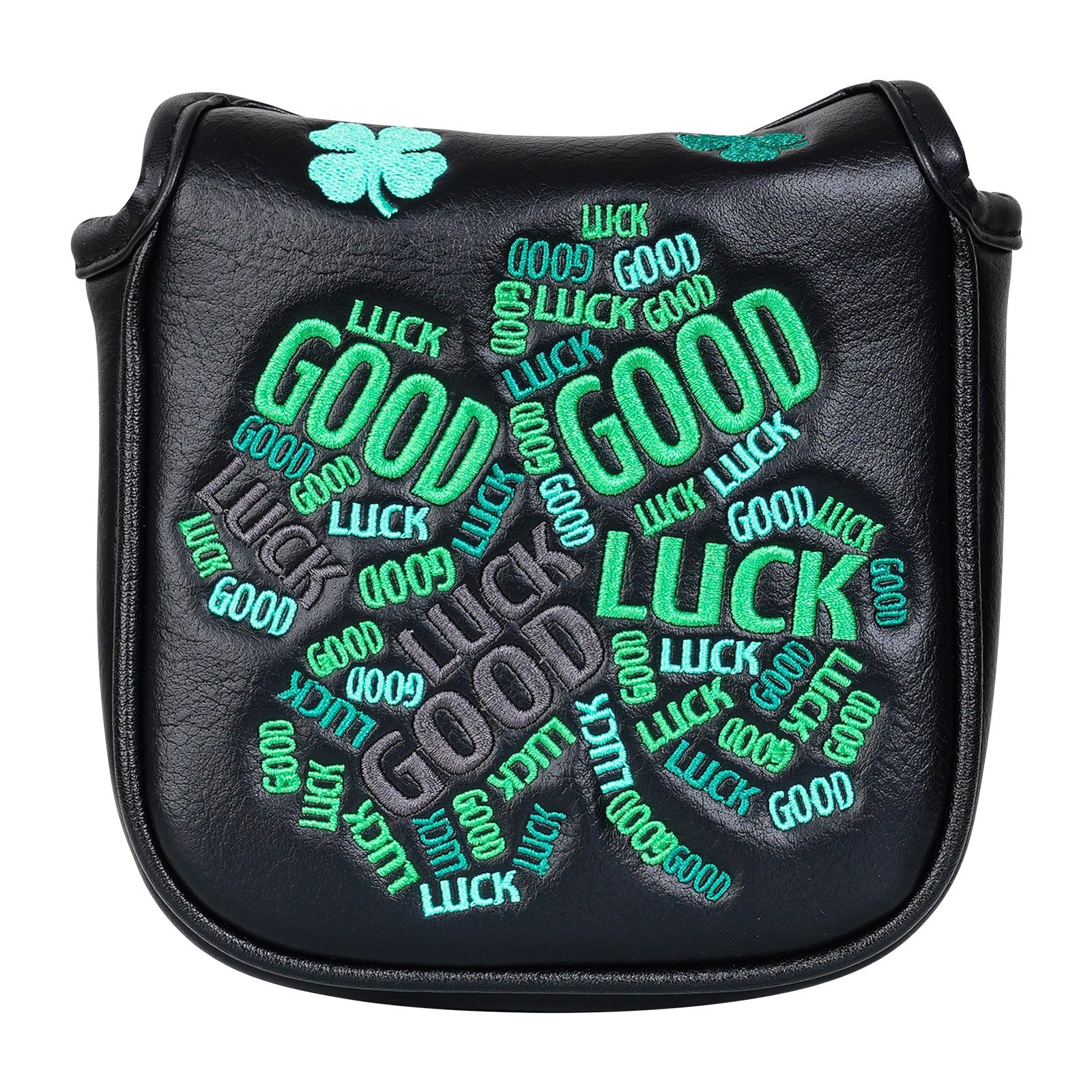Black Green Luck Leaf Square Putter Head Cover