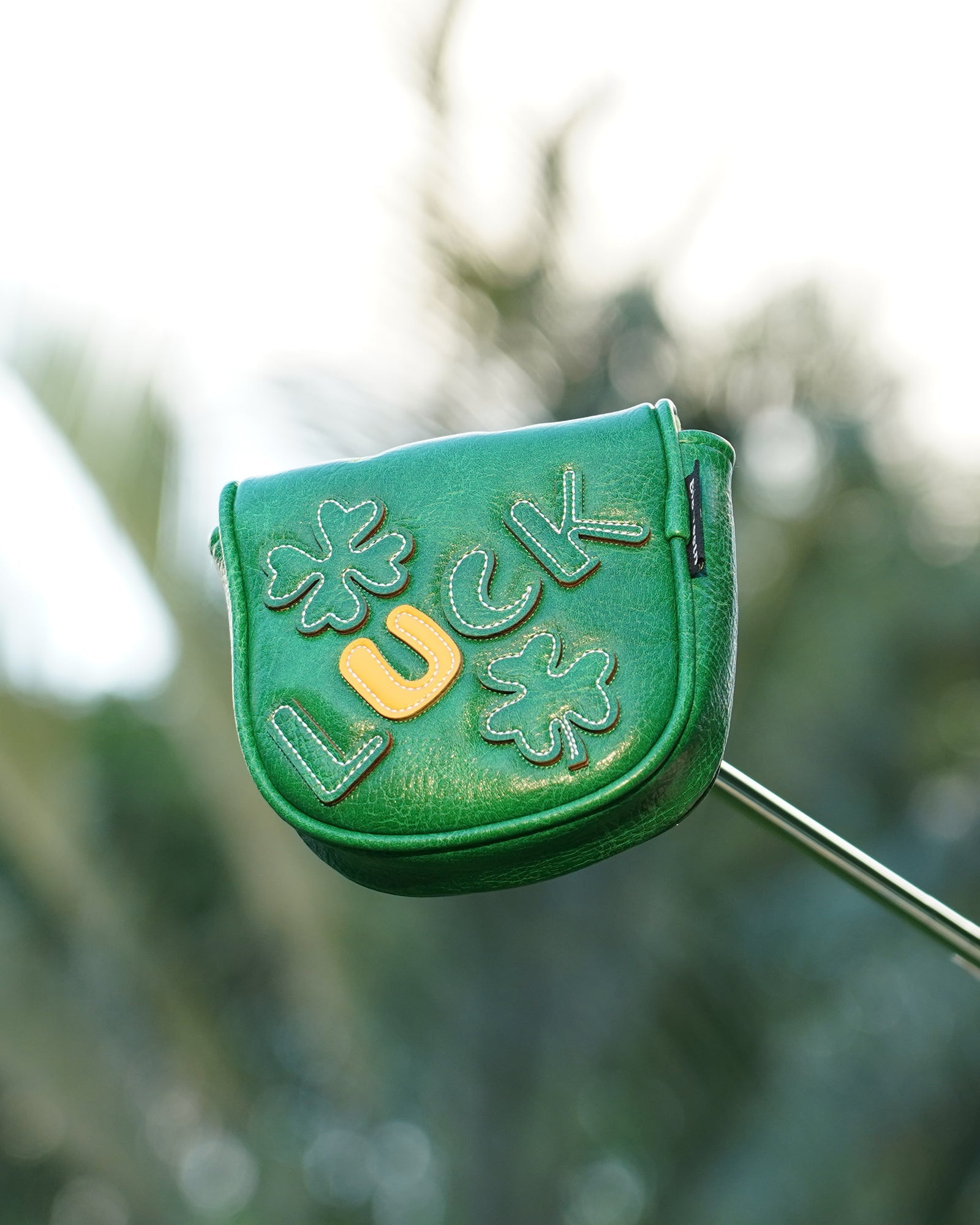 Green Luck Four-Leaf Clover Putter Golf Headcover