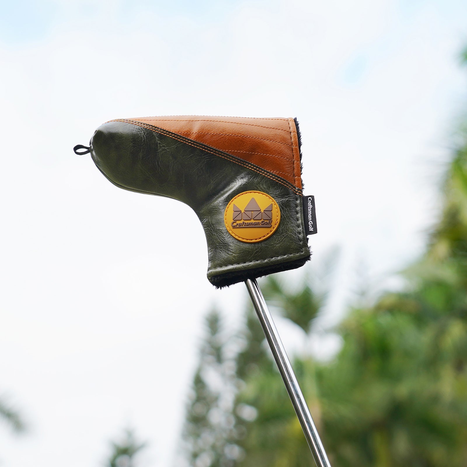 Retro Green Putter Golf Head Cover