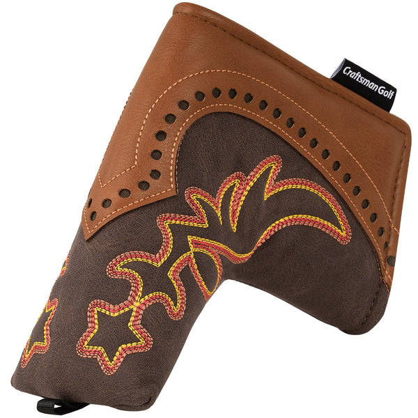 Brown Hollowed-out Putter Golf Head Cover