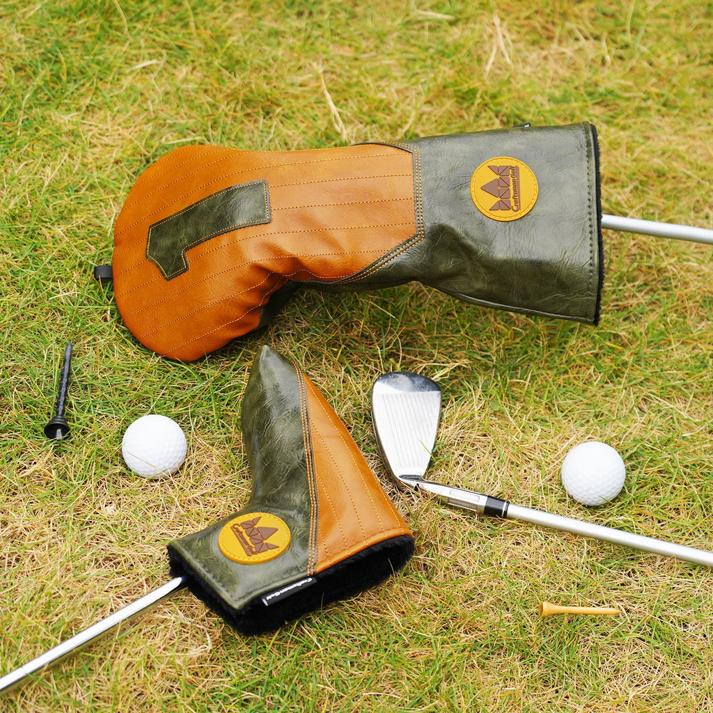 Retro Green Putter Golf Head Cover