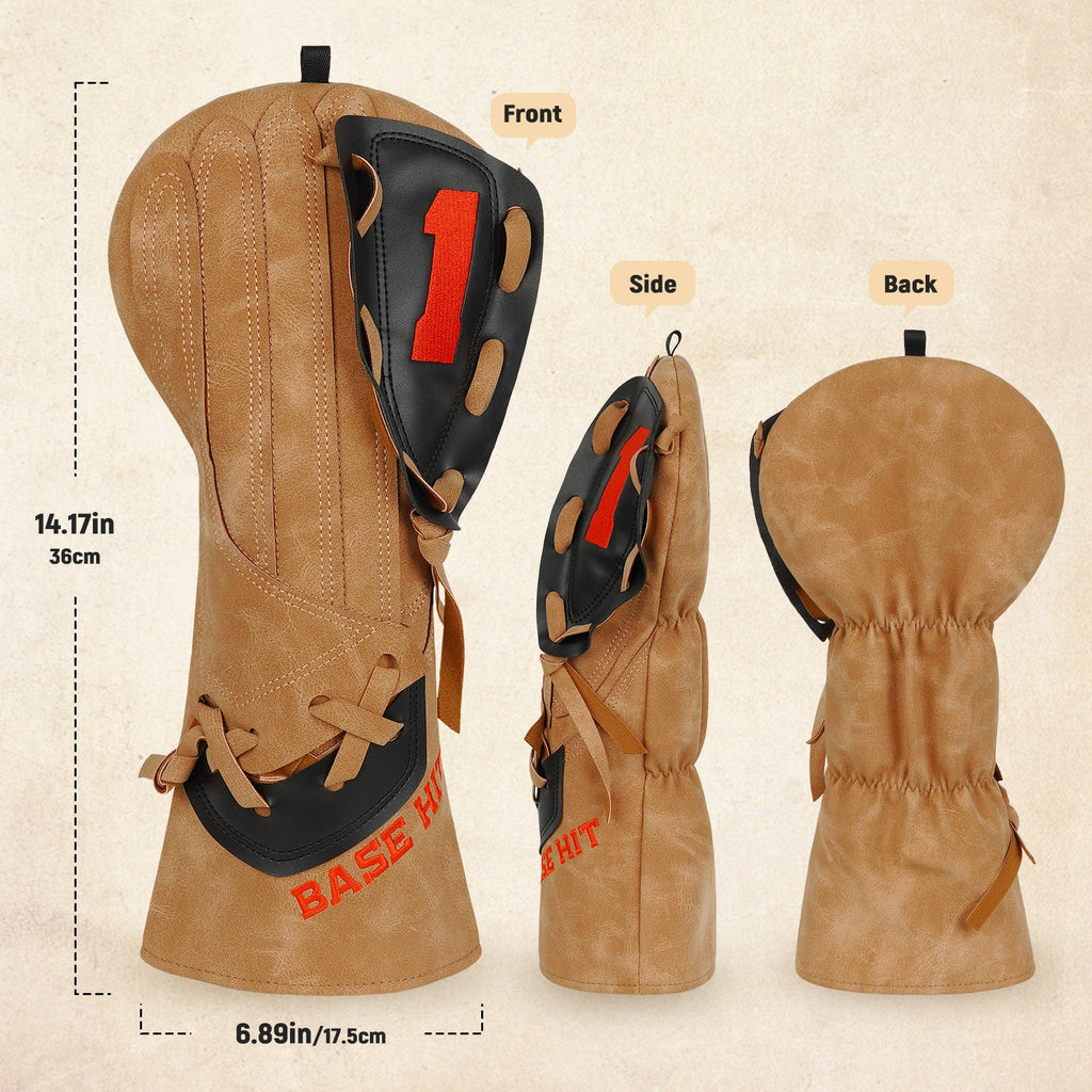 Light Brown Baseball Driver Golf Headcover