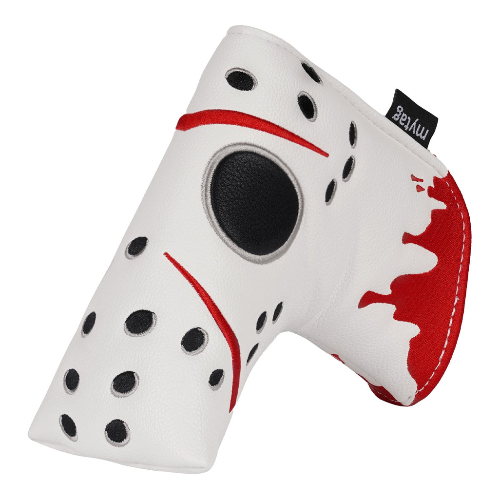 White PU Mask Putter Head Cover