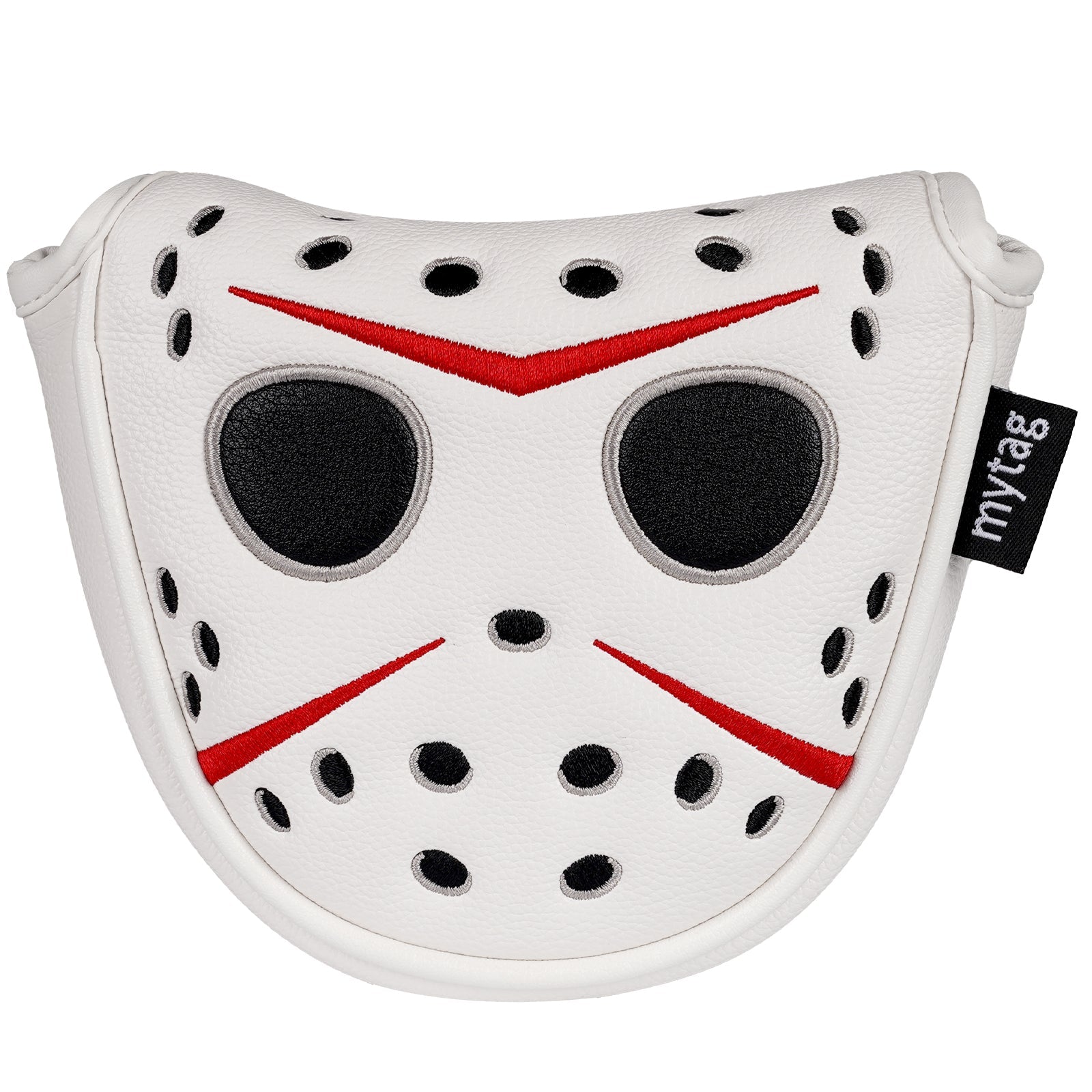 White PU Mask Putter Head Cover
