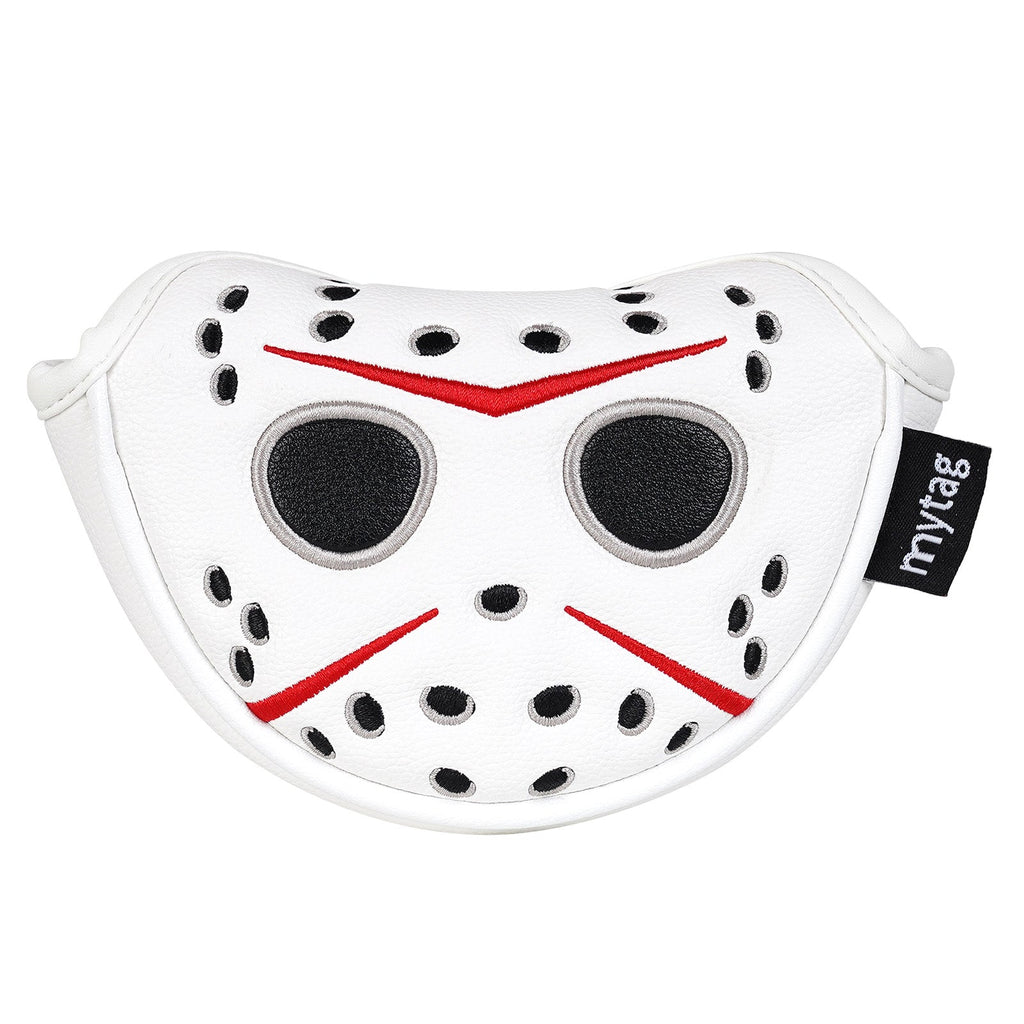 White PU Mask Putter Head Cover