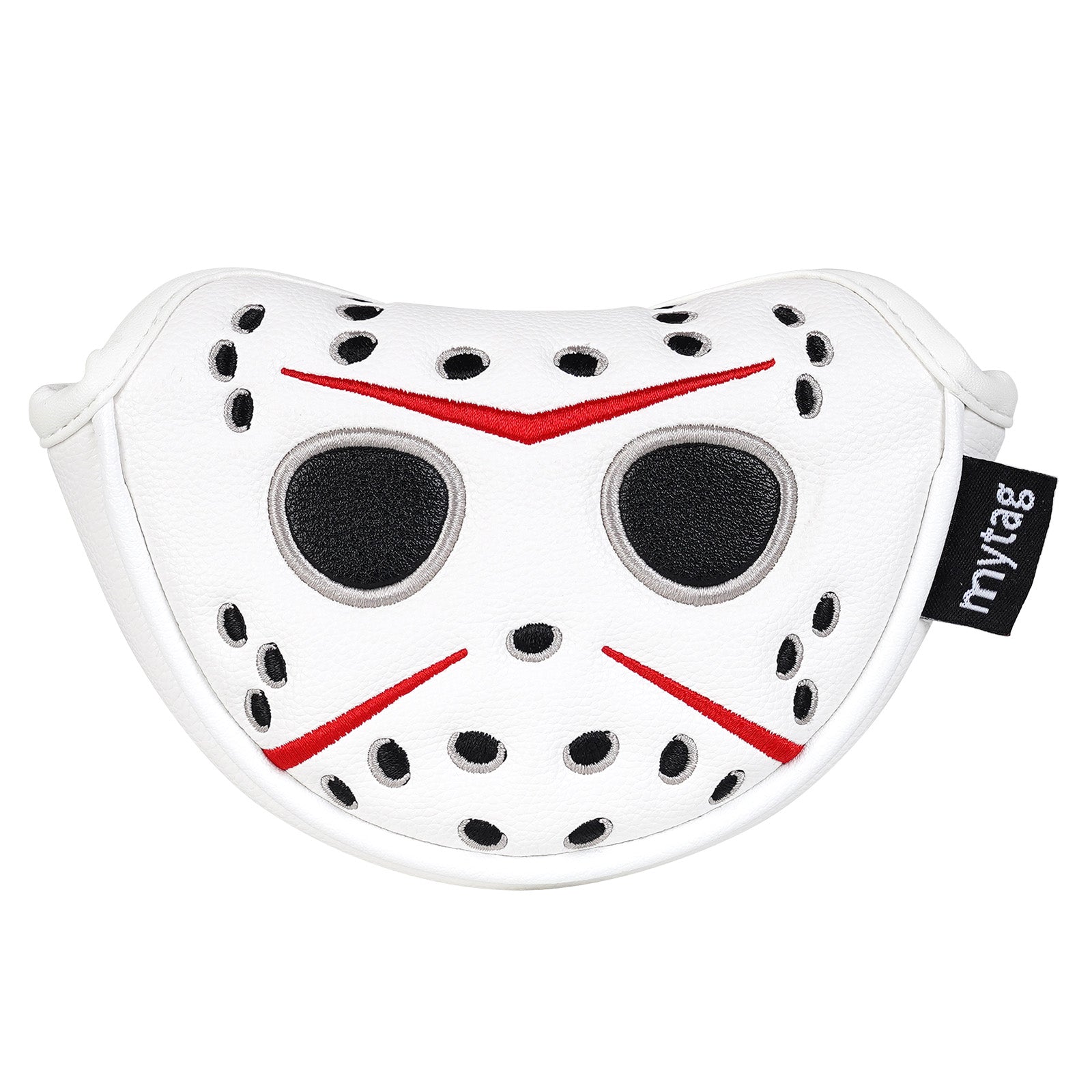 White PU Mask Putter Head Cover