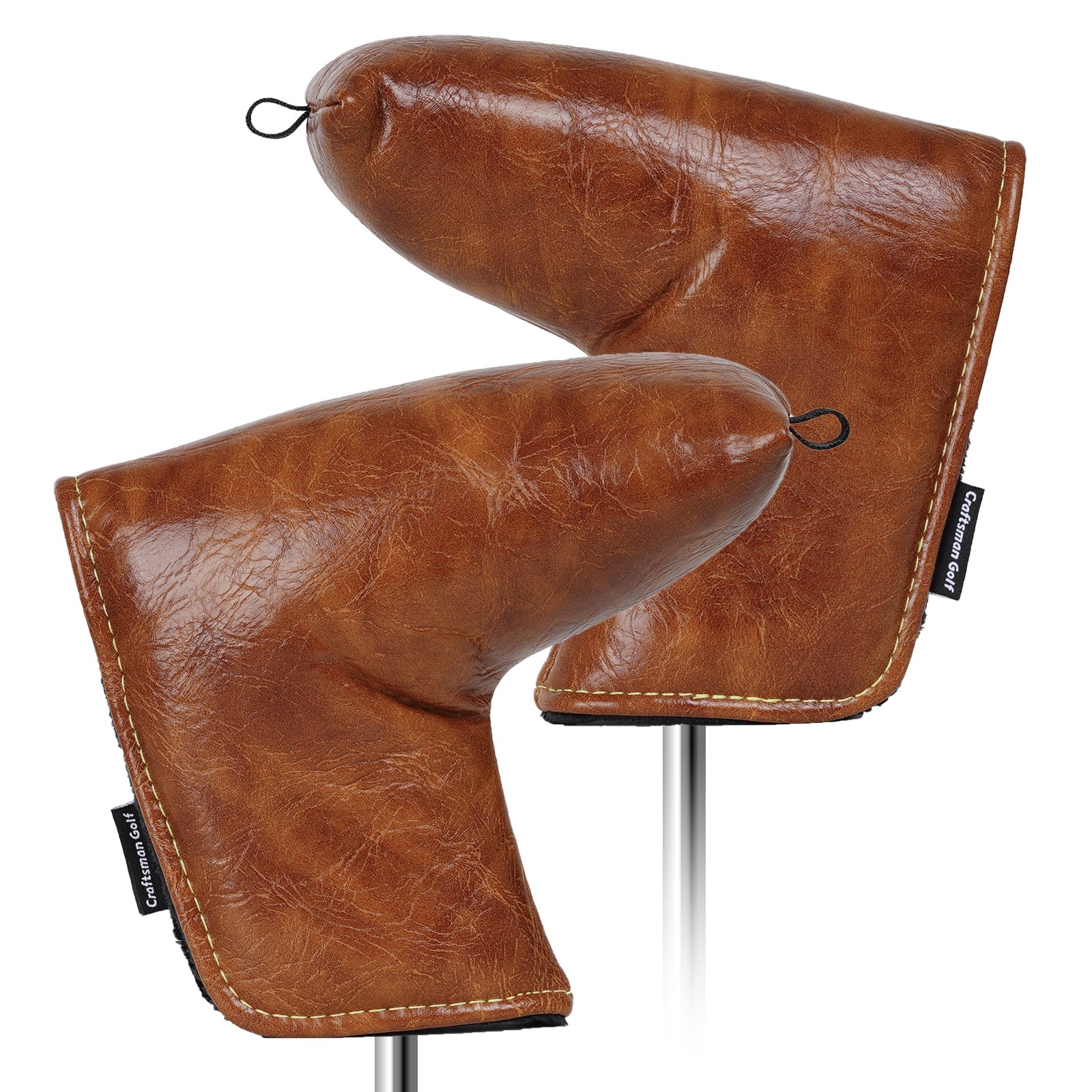 Brown Retro Putter Golf Head Cover