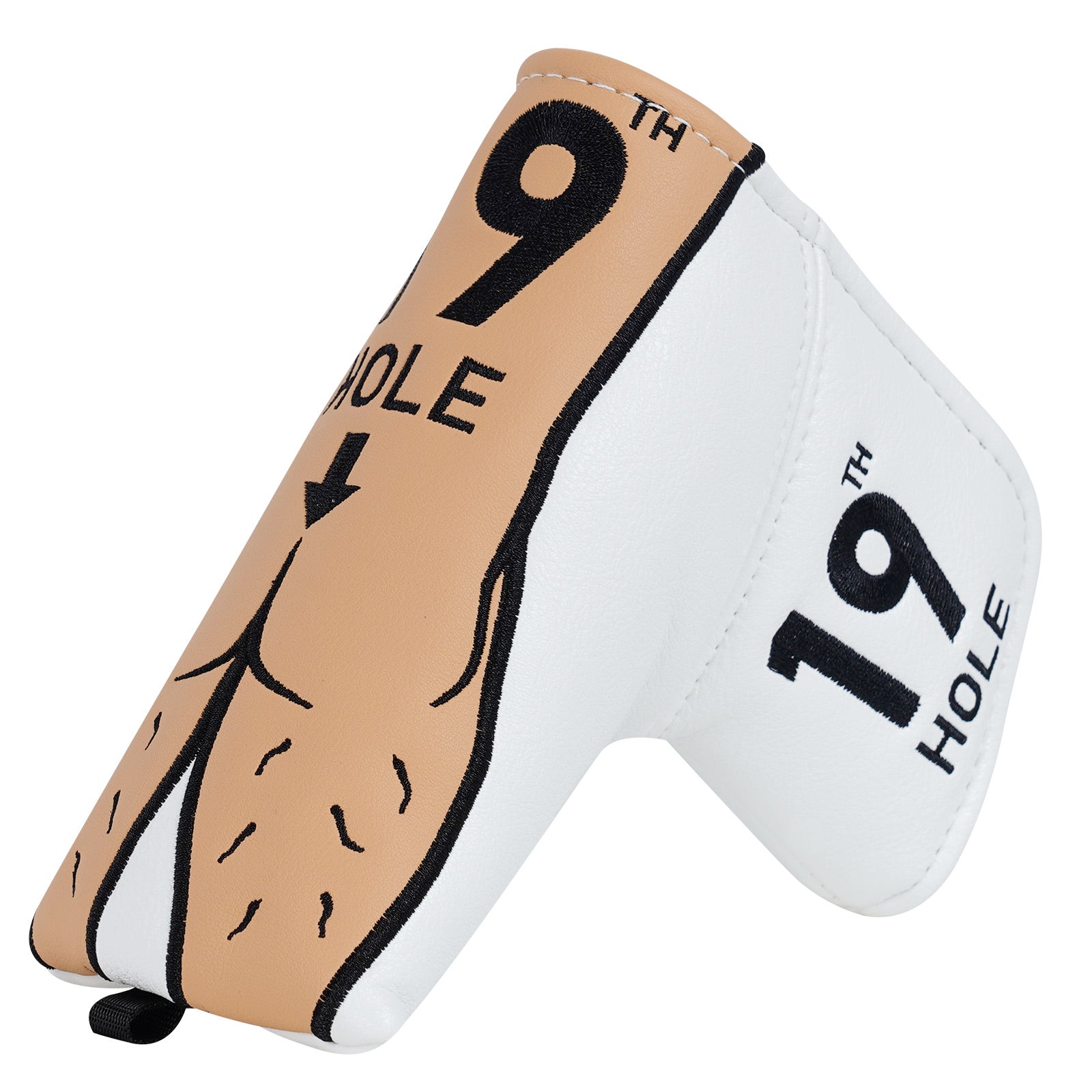 White 19 Hole Blade Putter Head Cover