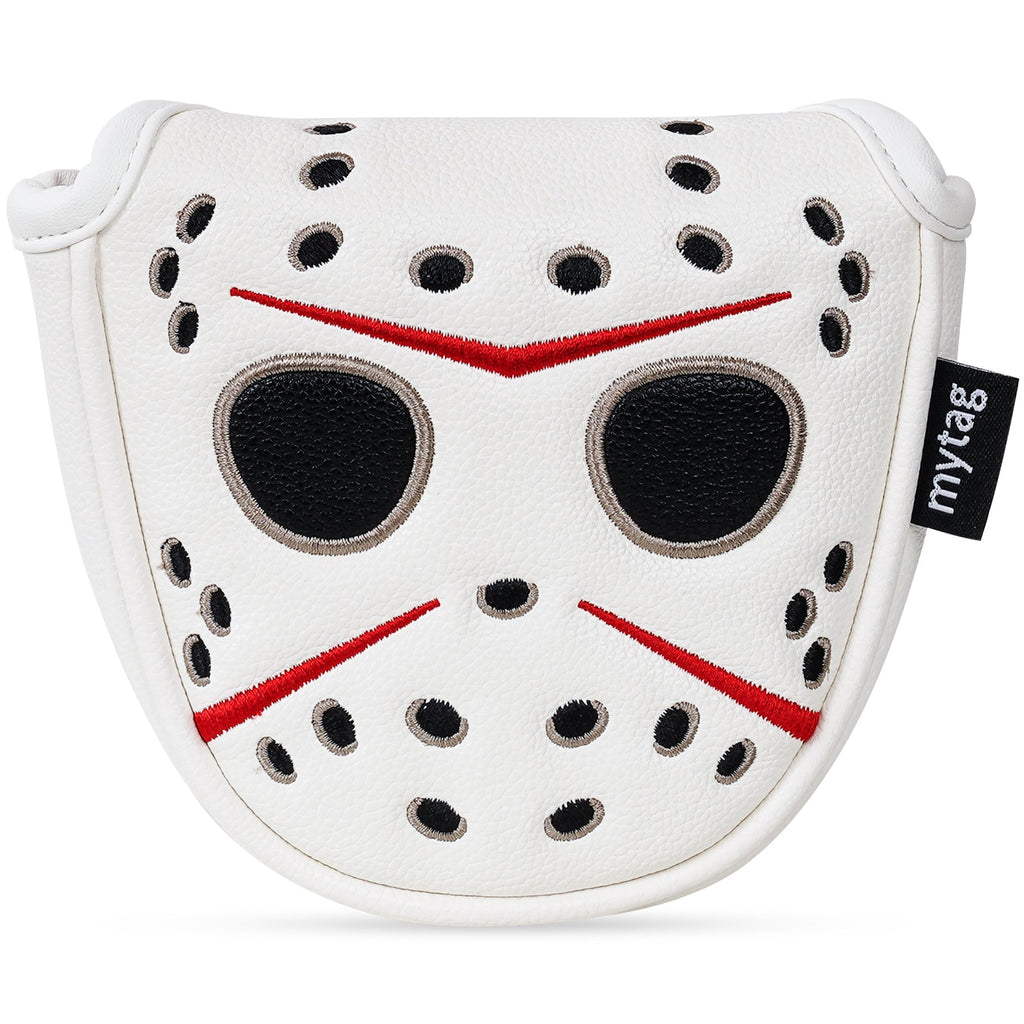 White PU Mask Putter Head Cover