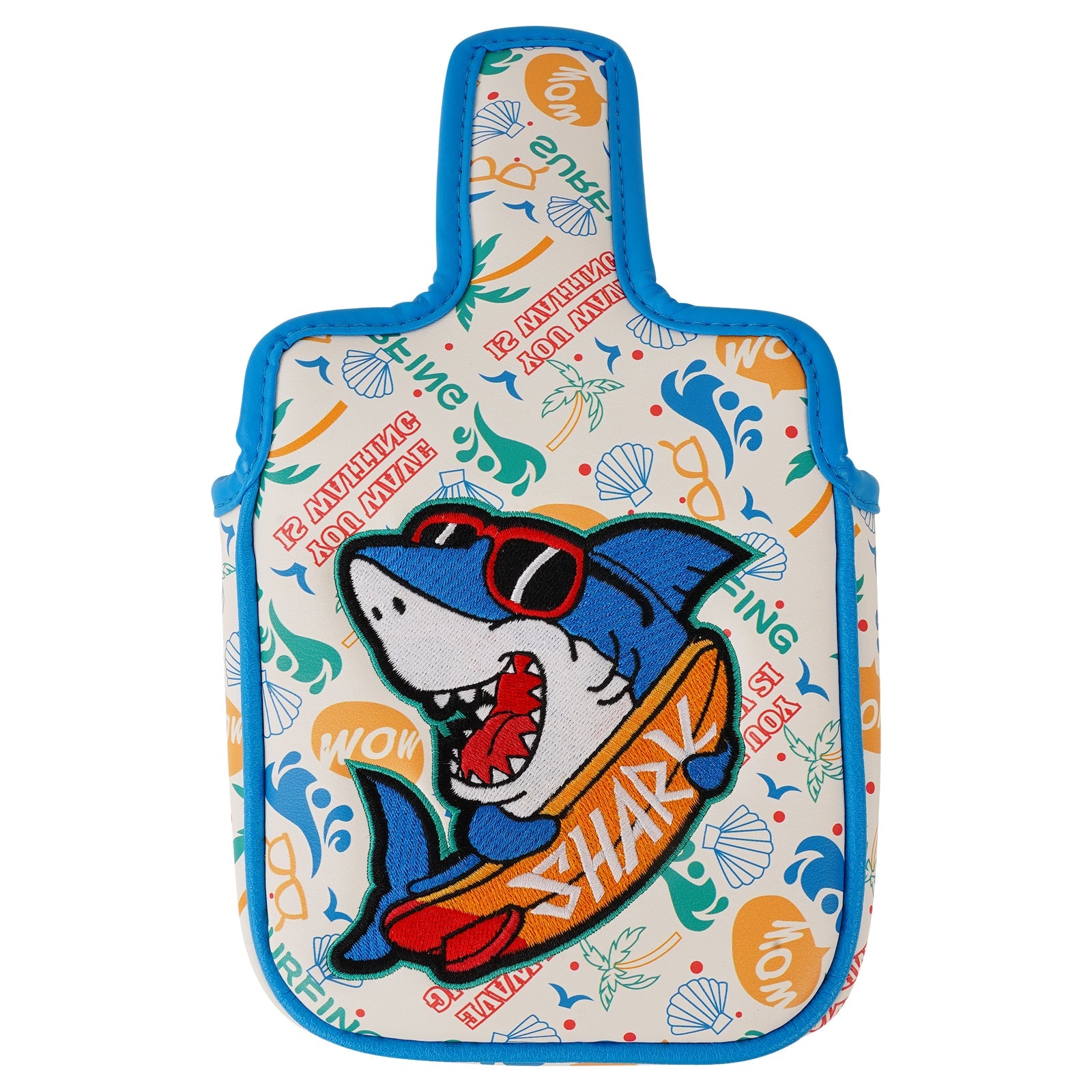 Sunglasses Shark Print Putter Golf Head Cover