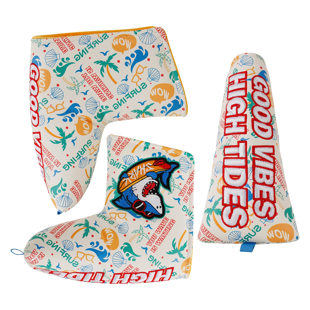 Sunglasses Shark Print Putter Golf Head Cover