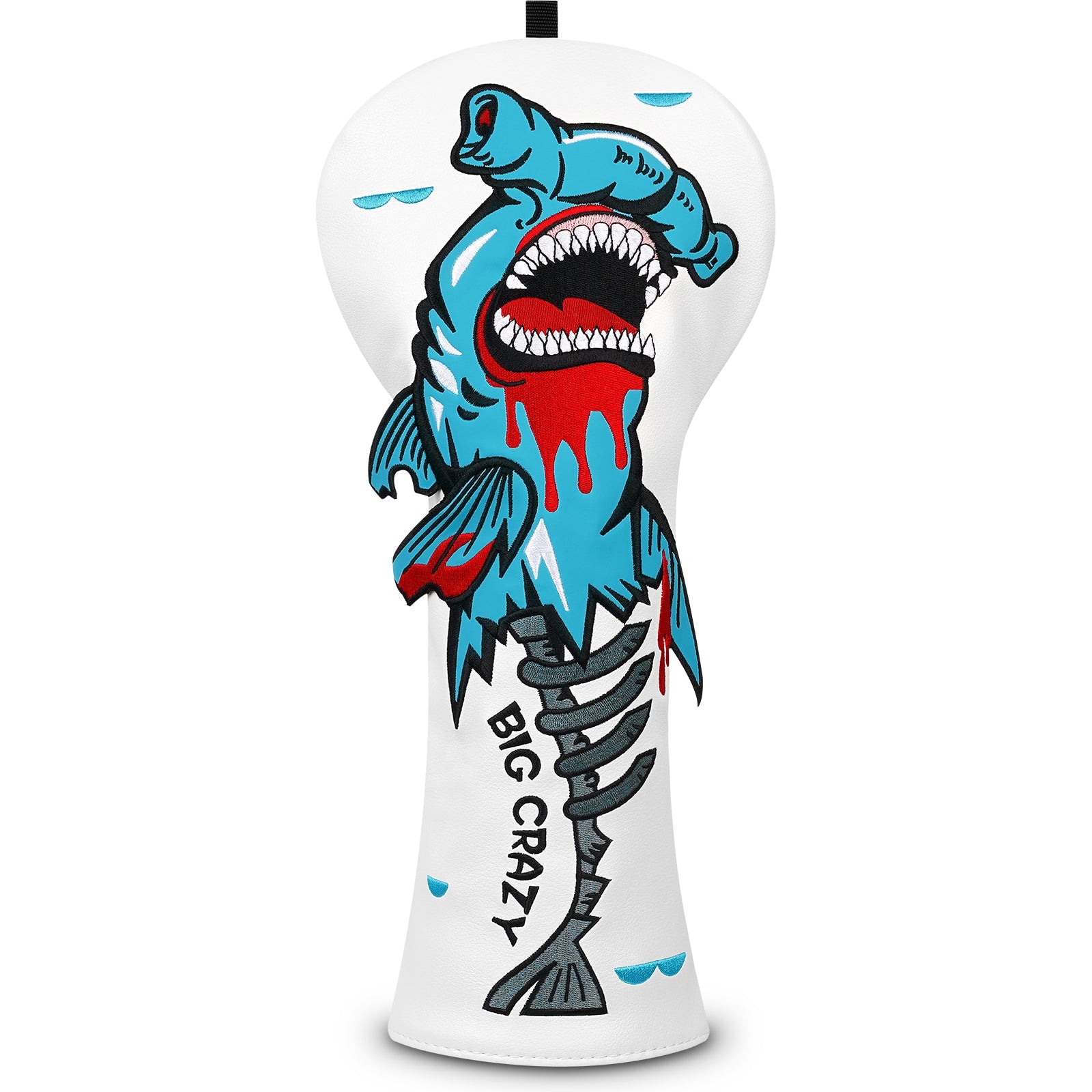 White PU Monster Fish Driver Head Cover Set