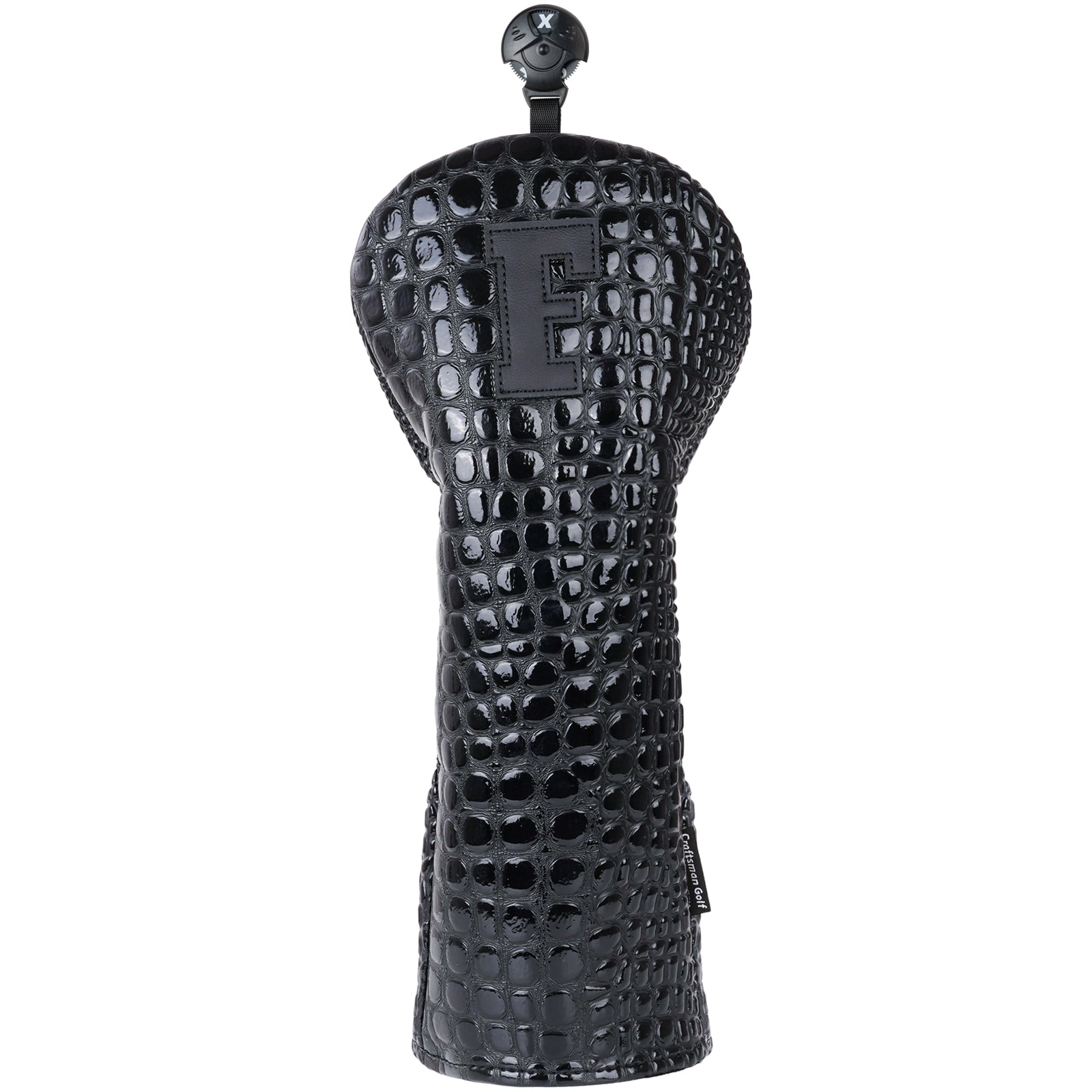 Bright Black Crocodile Golf Head Cover Set