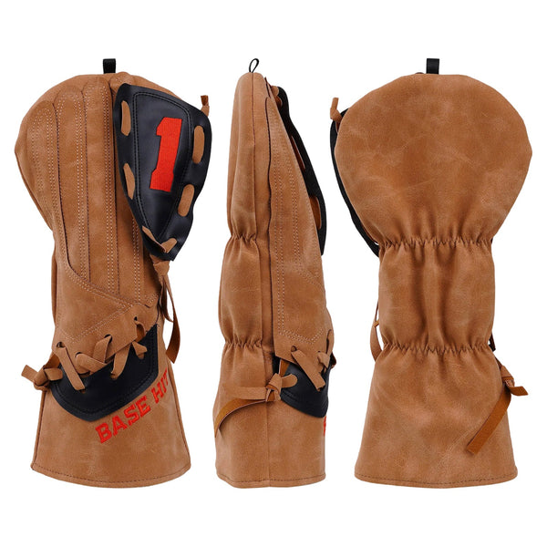 Brown Baseball Driver Head Cover
