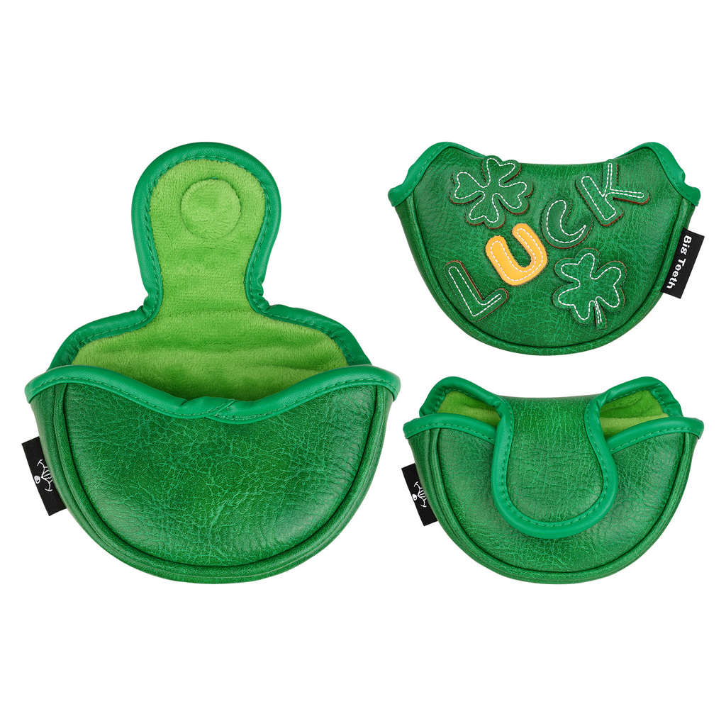 Green Luck Four-Leaf Clover Putter Golf Headcover