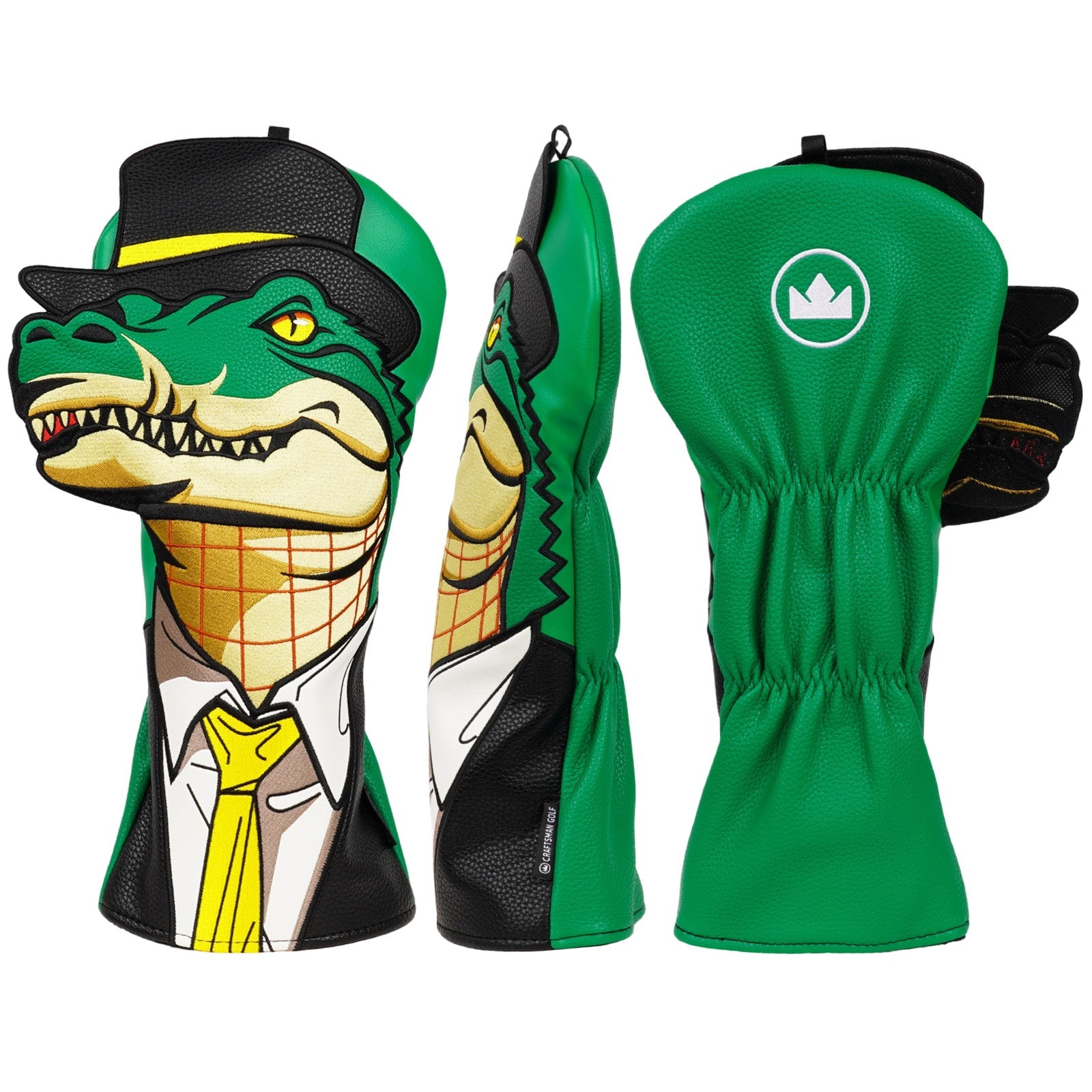Mr. Dark Green Crocodile Driver Golf Headcover