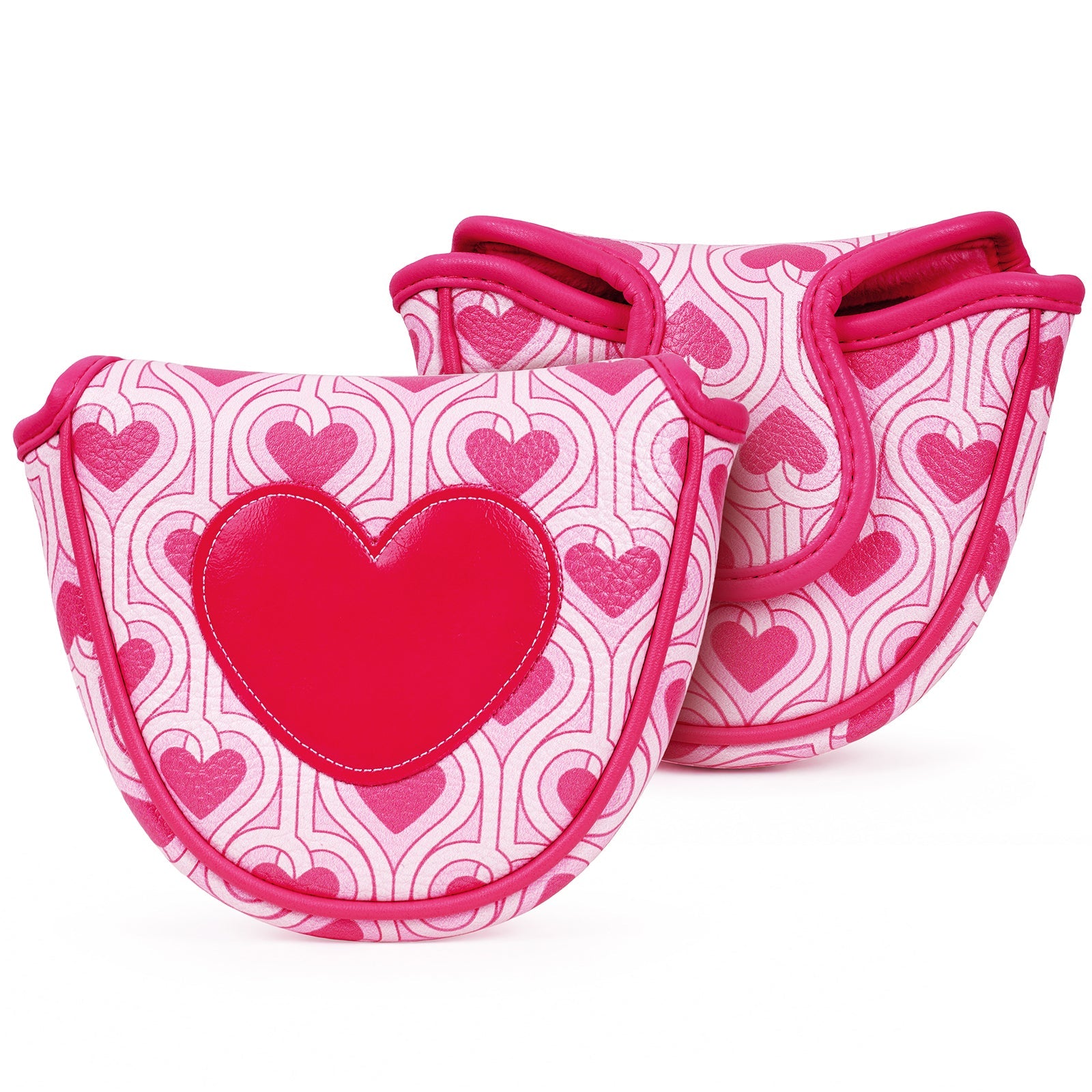 Pink Heart Putter Golf Headcover