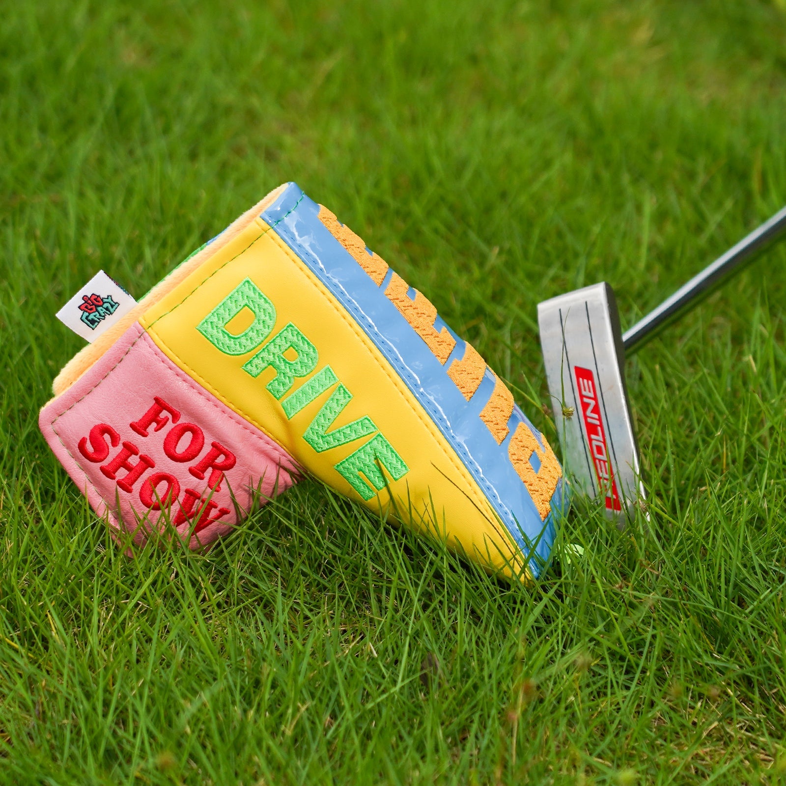 Blue Yellow Pink Green Splice Putter Golf Headcover
