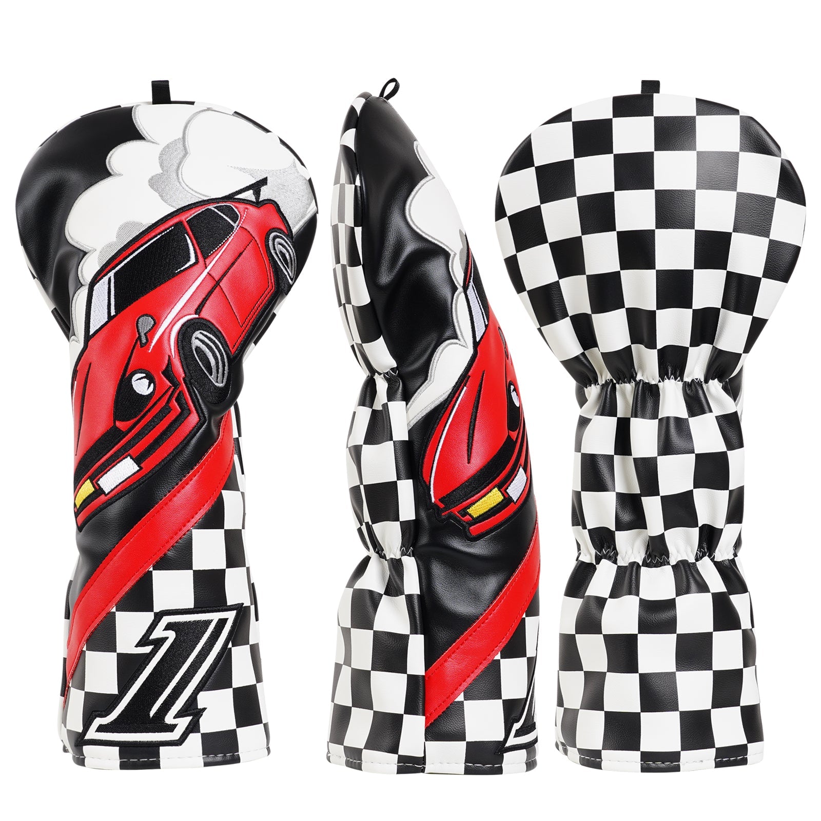Red Car Running Patch Golf Head Cover Set