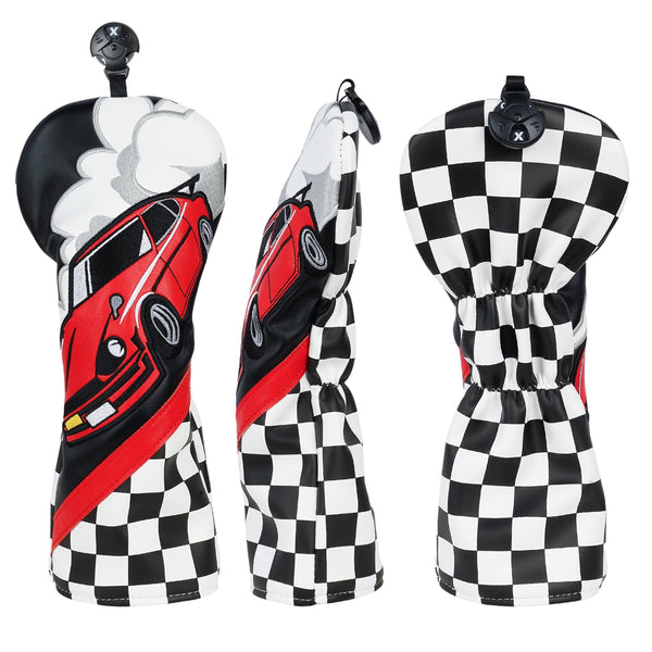 Red Car Running Patch Golf Head Cover Set