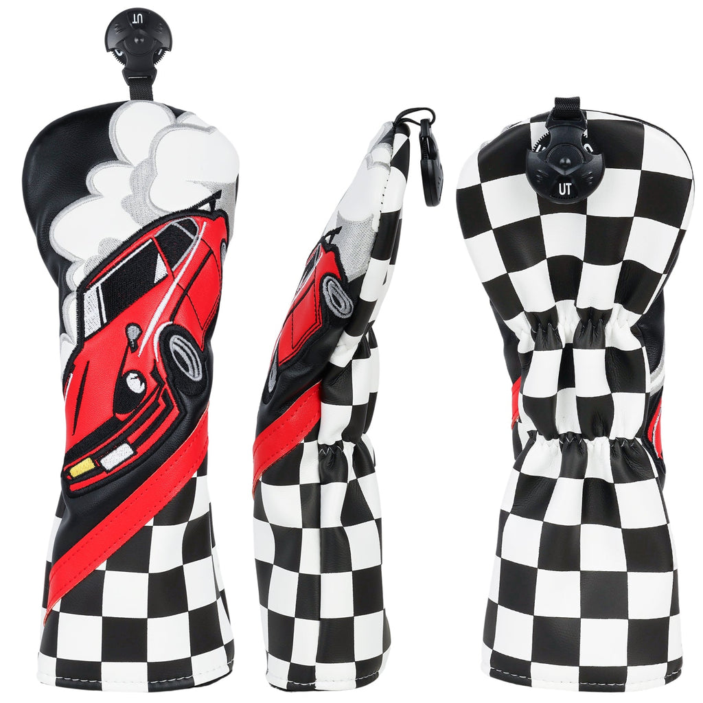 Red Car Running Patch Golf Head Cover Set